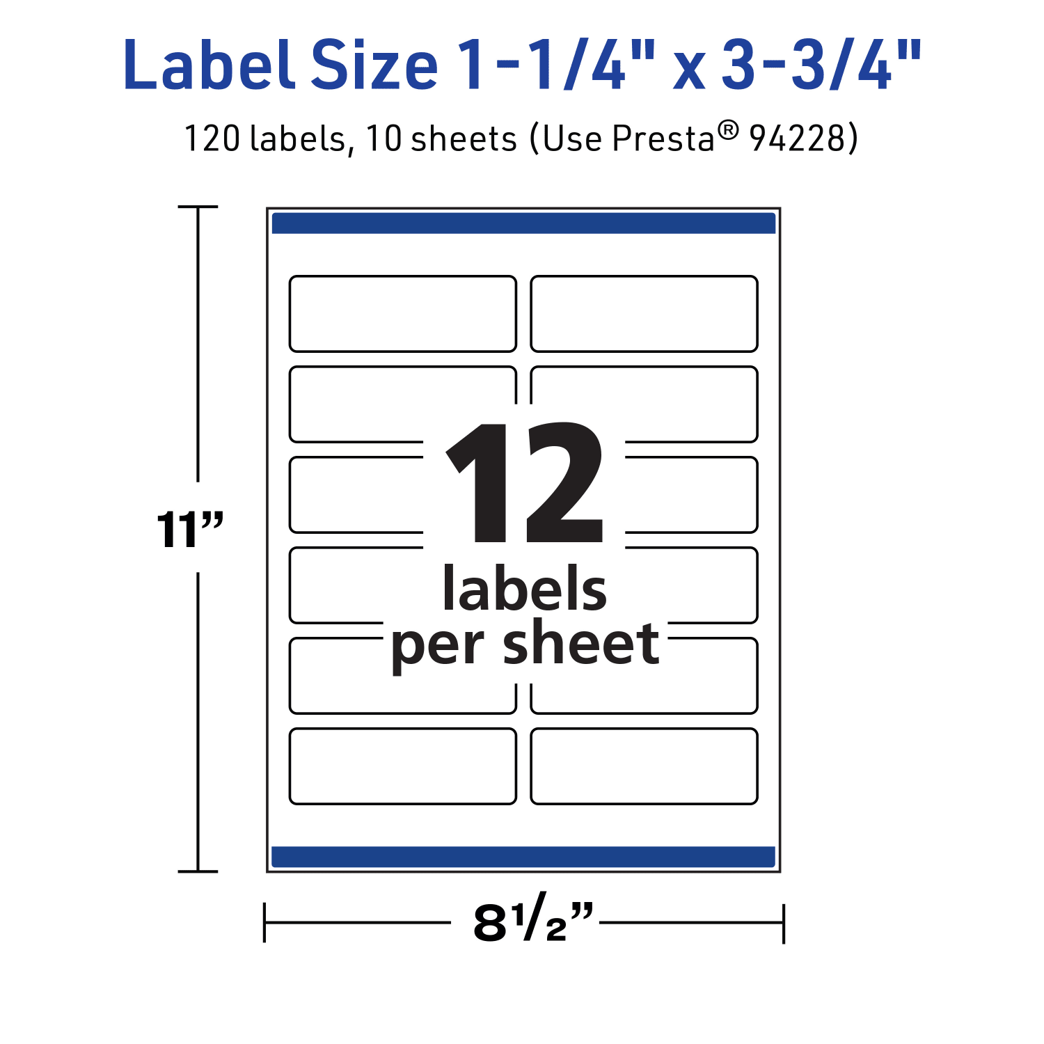 Avery Print-To-The-Edge TrueBlock Labels With Sure Feed, 94228-TWMP10, Rectangle, 1-1/4in x 3-3/4in, Matte White, Pack Of 120 - Image 6
