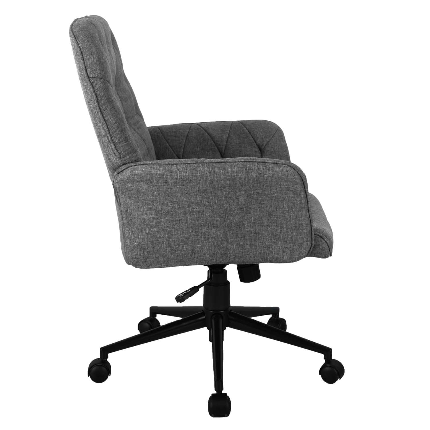 Techni Mobili Ergonomic Fabric Mid-Back Task Chair, Gray - Image 6