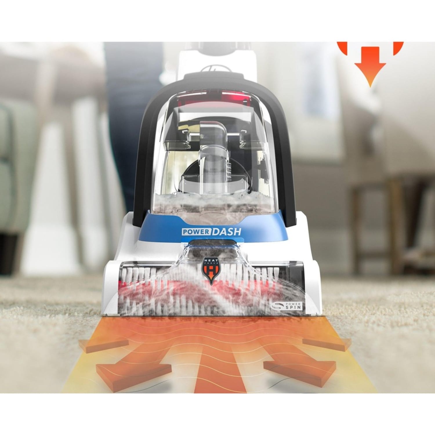 Hoover PowerDash Pet Compact Carpet Cleaner - 2 quart - 2 quart Water Tank Capacity - Nozzle, Brushroll - FH50700 - Image 6