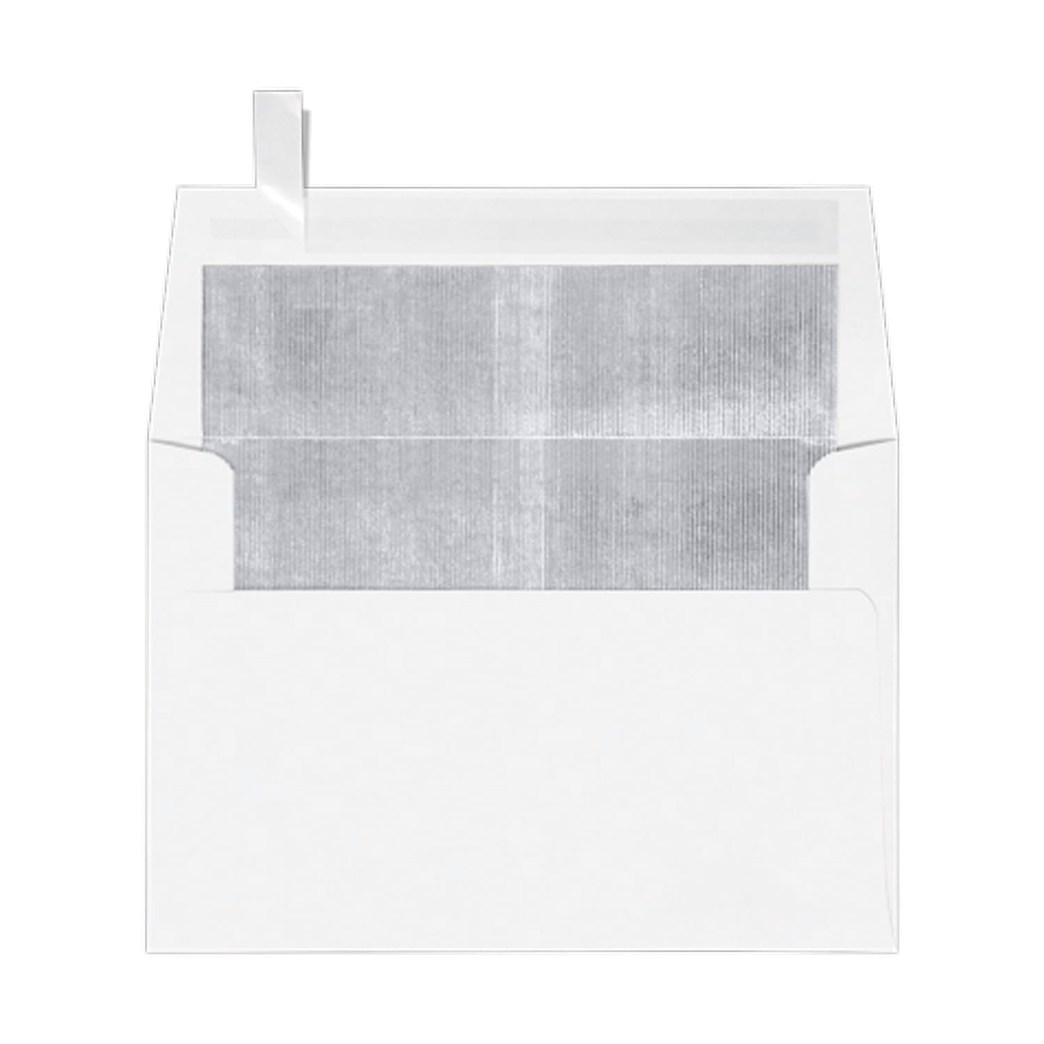 LUX Foil-Lined Invitation Envelopes A4, Peel & Press Closure, White/Silver, Pack Of 250