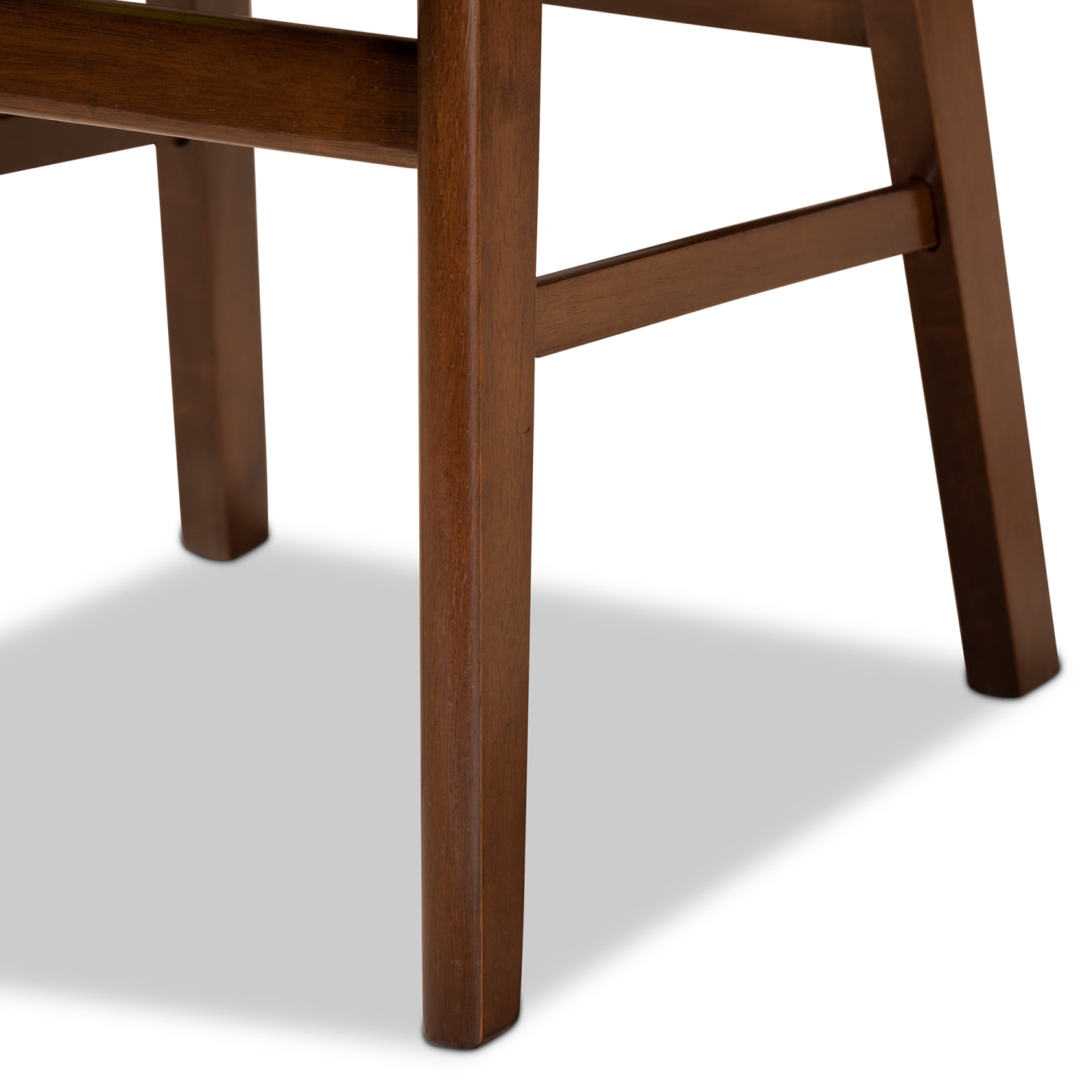 Baxton Studio Euclid Dining Chairs SandWalnut Brown Set Of 2 Chairs PopularChairscom