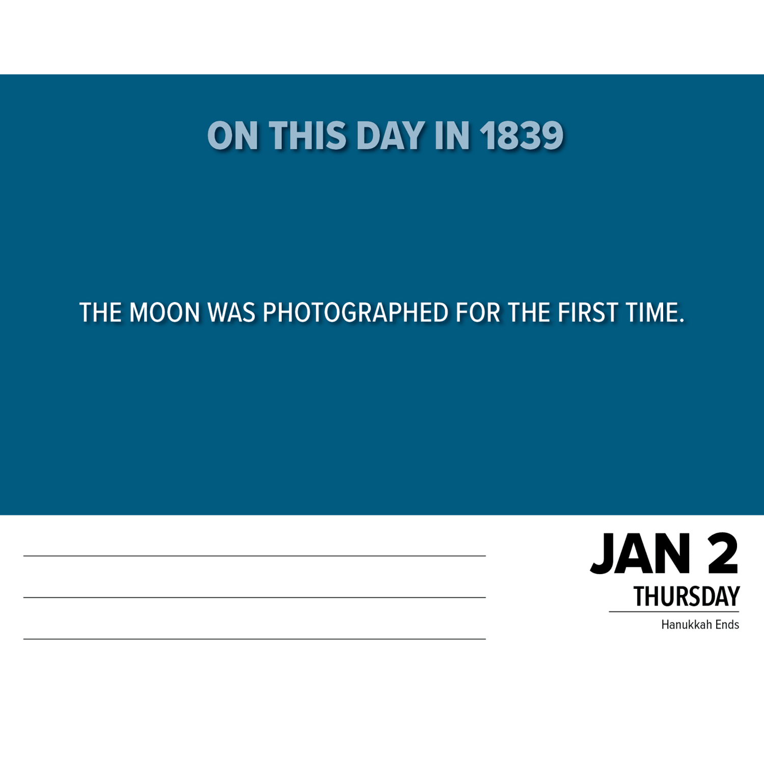 2025 Willow Creek Press Daily Desk Box Calendar, Trivia, 5-1/2in x 6-1/4in, 365 Days of History, January To December, 46753 - Image 3