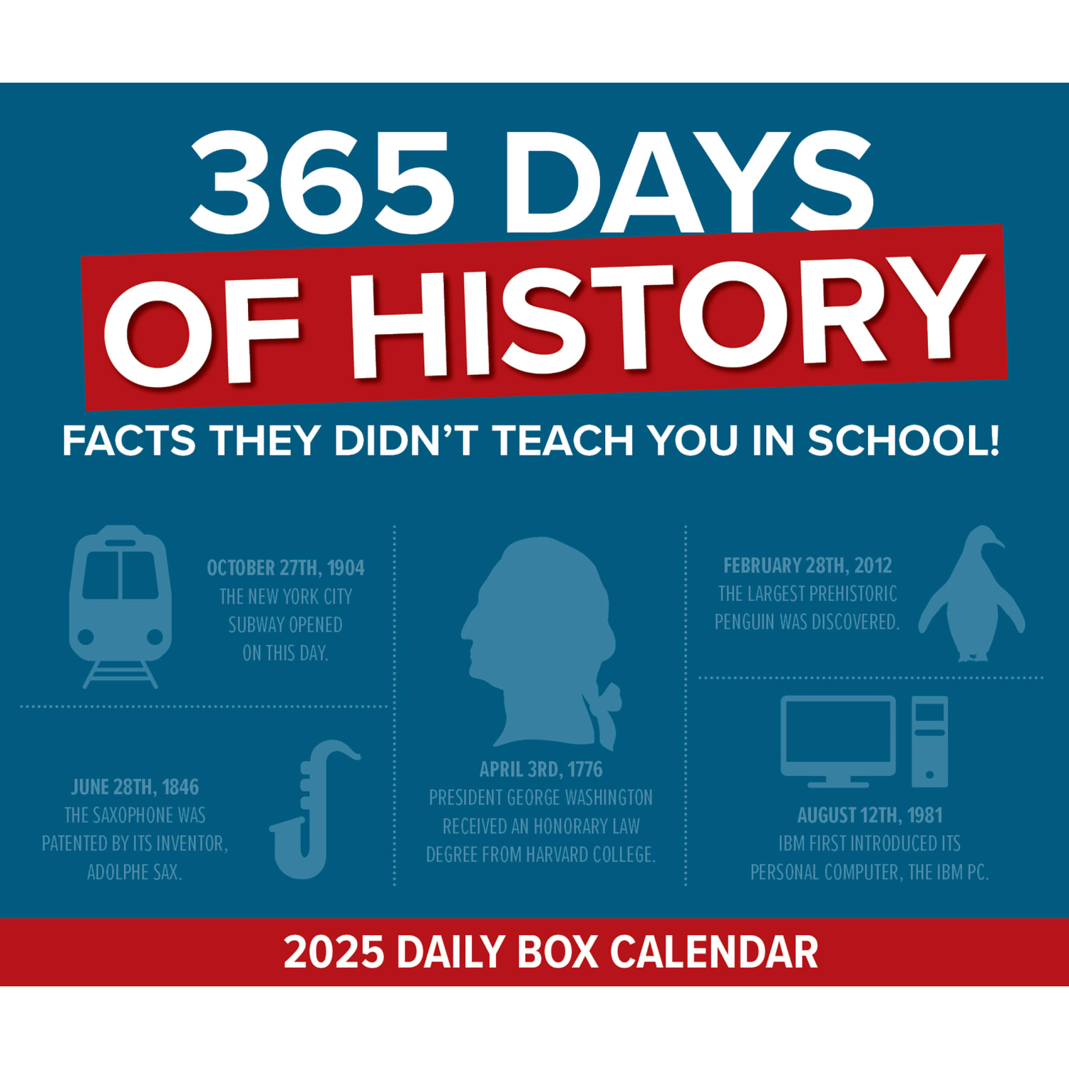 2025 Willow Creek Press Daily Desk Box Calendar, Trivia, 5-1/2in x 6-1/4in, 365 Days of History, January To December, 46753 - Image 5