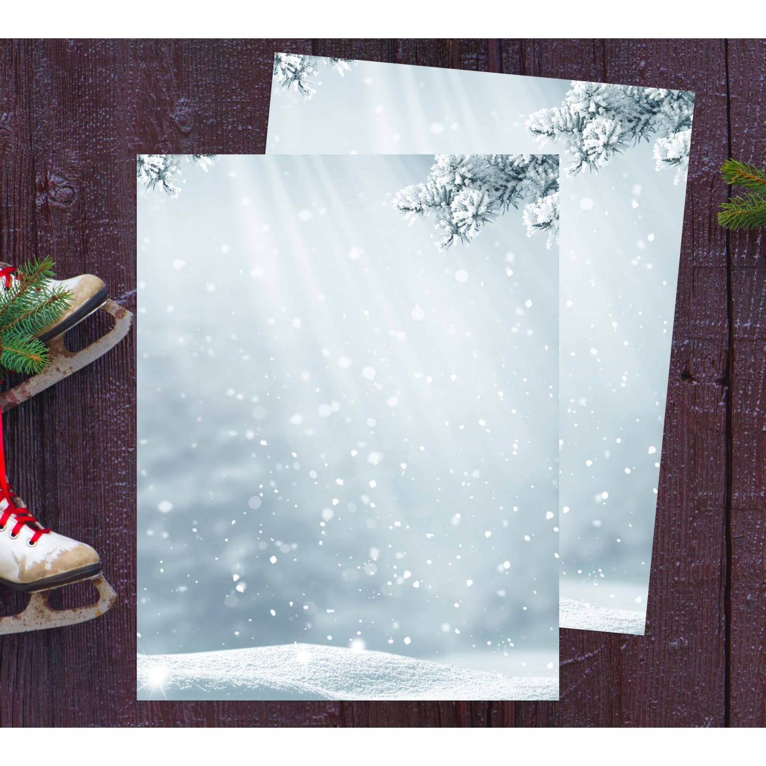 Great Papers! Holiday-Themed Letterhead Paper Stationery, 8-1/2in x 11in, First Snowfall, Pack Of 80 Sheets - Image 4