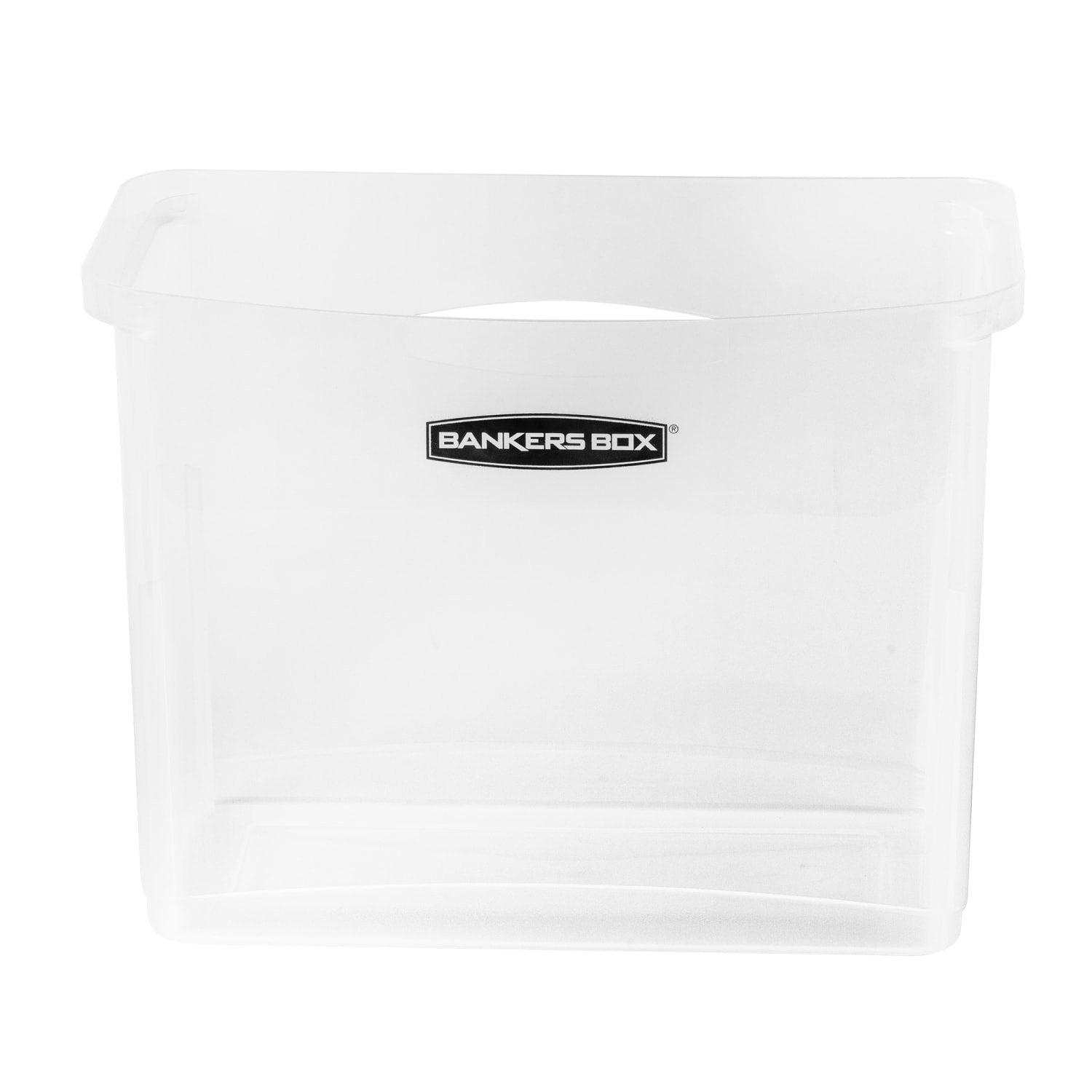 Bankers Box Portable Open Desktop File Box with Side Handles, 1 Each - Desktop - Hanging Rail, Handle, Durable - Clear - Polypropylene - 1 Each - Image 4