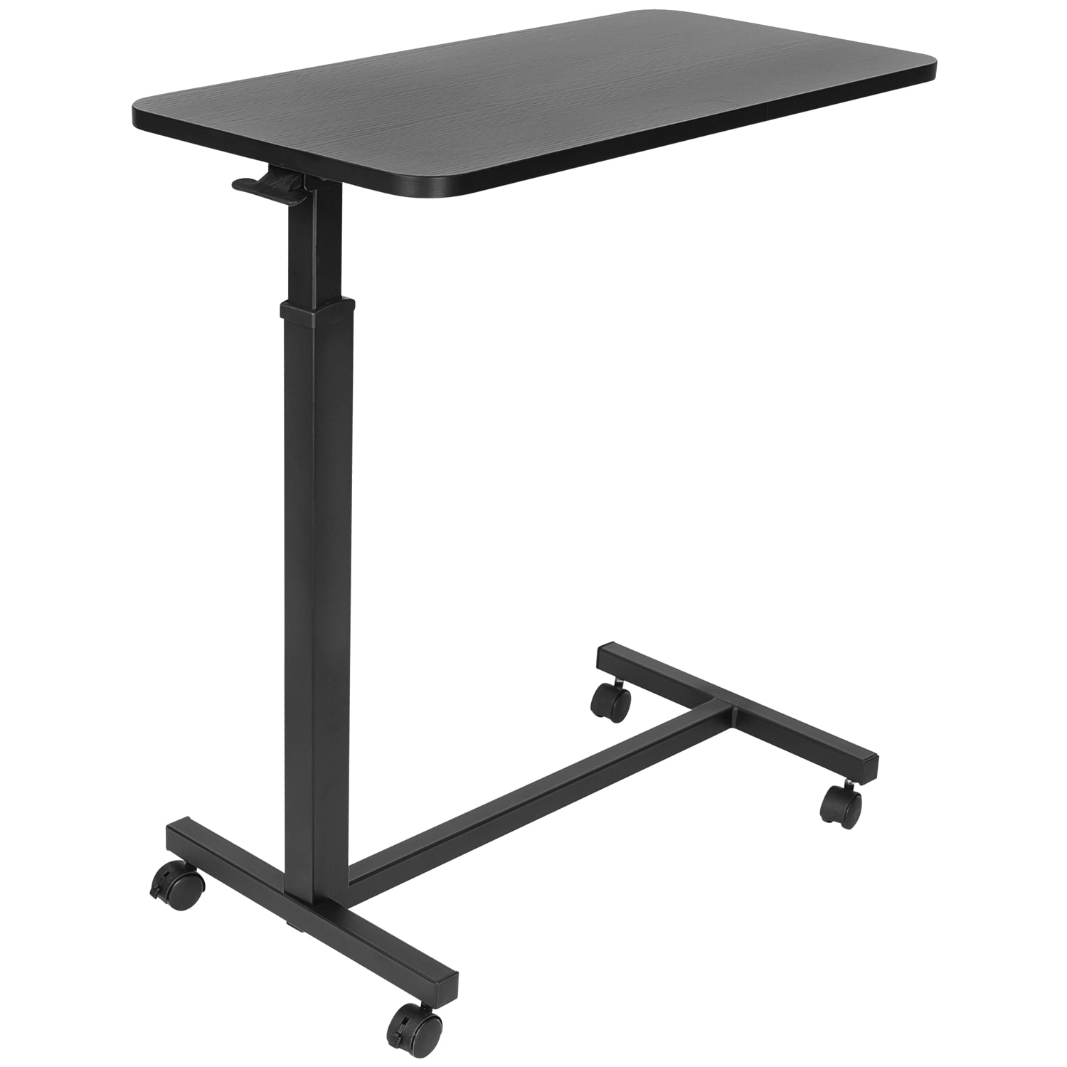 Mount-It! MI-7987 Overbed Table With Wheels, 24inH x 24inW x 16inD, Black