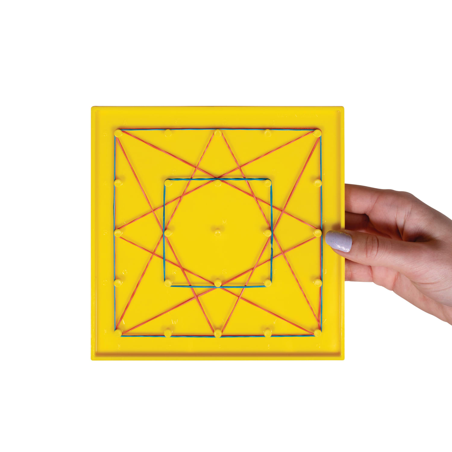 Learning Advantage Double-Sided Geoboard Set, 5 x 5 Grid / 24 Pin Circular Array, Set Of 6 - Image 5