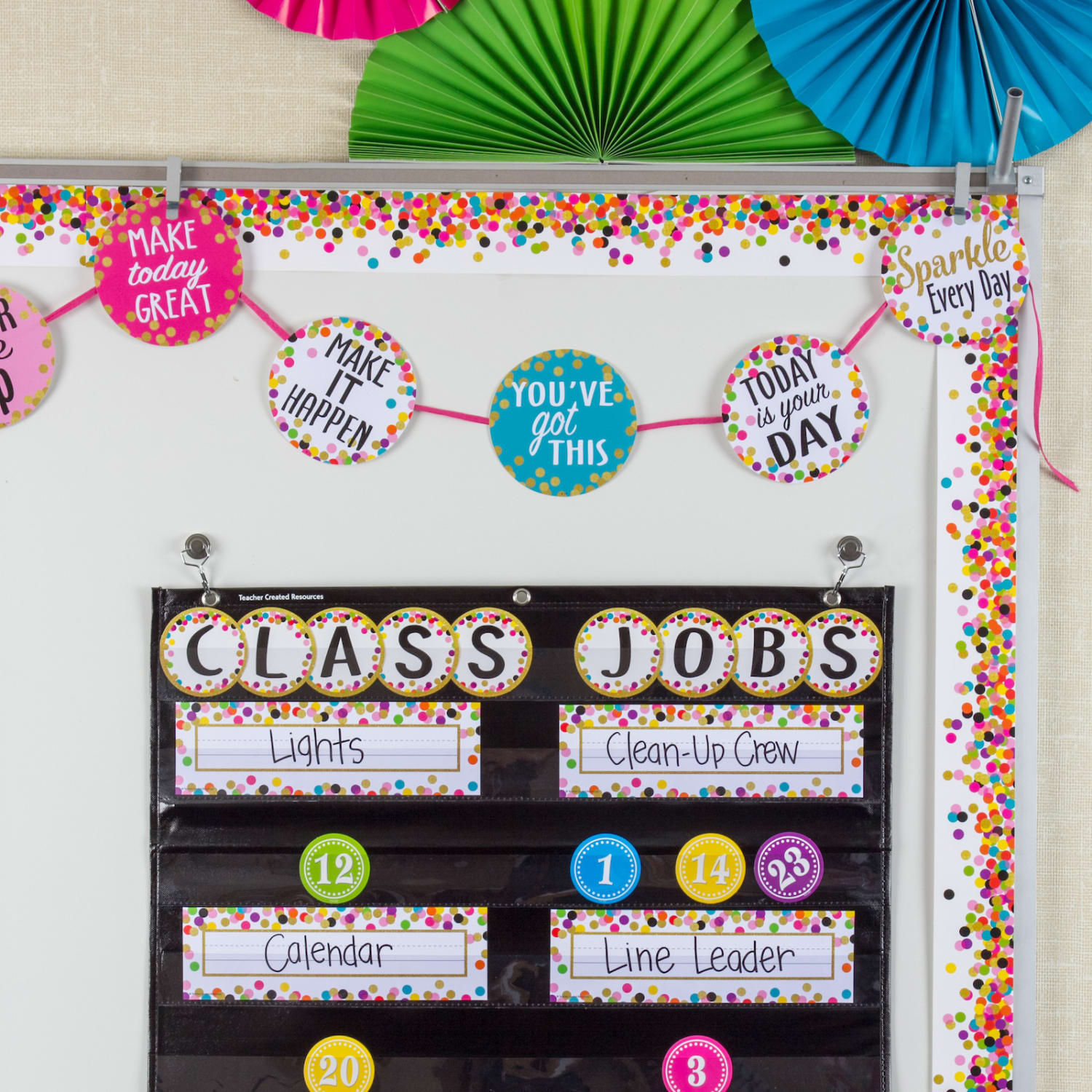 Teacher Created Resources Straight Border Trim, 3ft" x 35ft", Confetti, 12 Boarders Per Pack, Set Of 6 Packs - Image 5