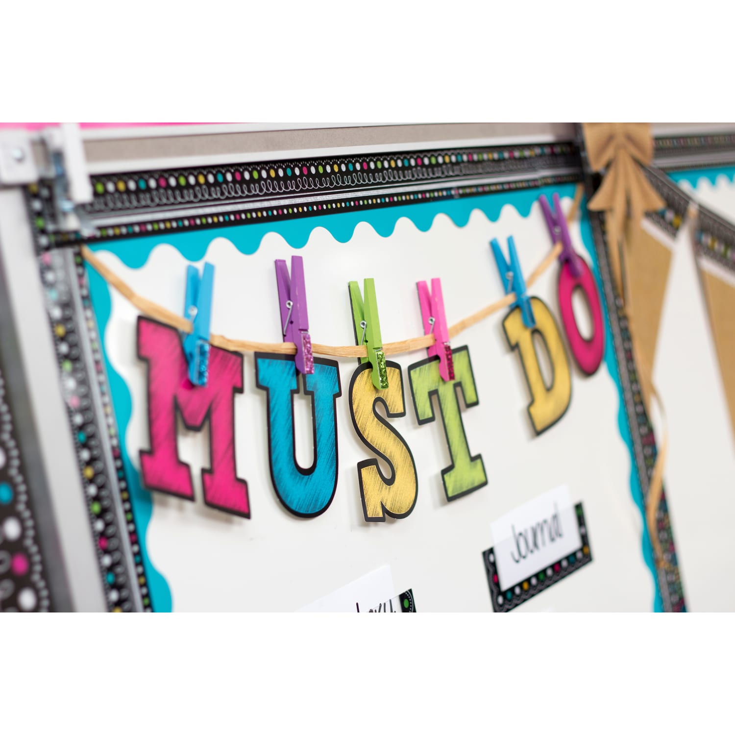 Teacher Created Resources Magnetic Borders, 24in x 1-1/2in, Chalkboard Brights, 12 Boarders Per Pack, Set Of 3 Packs - Image 5