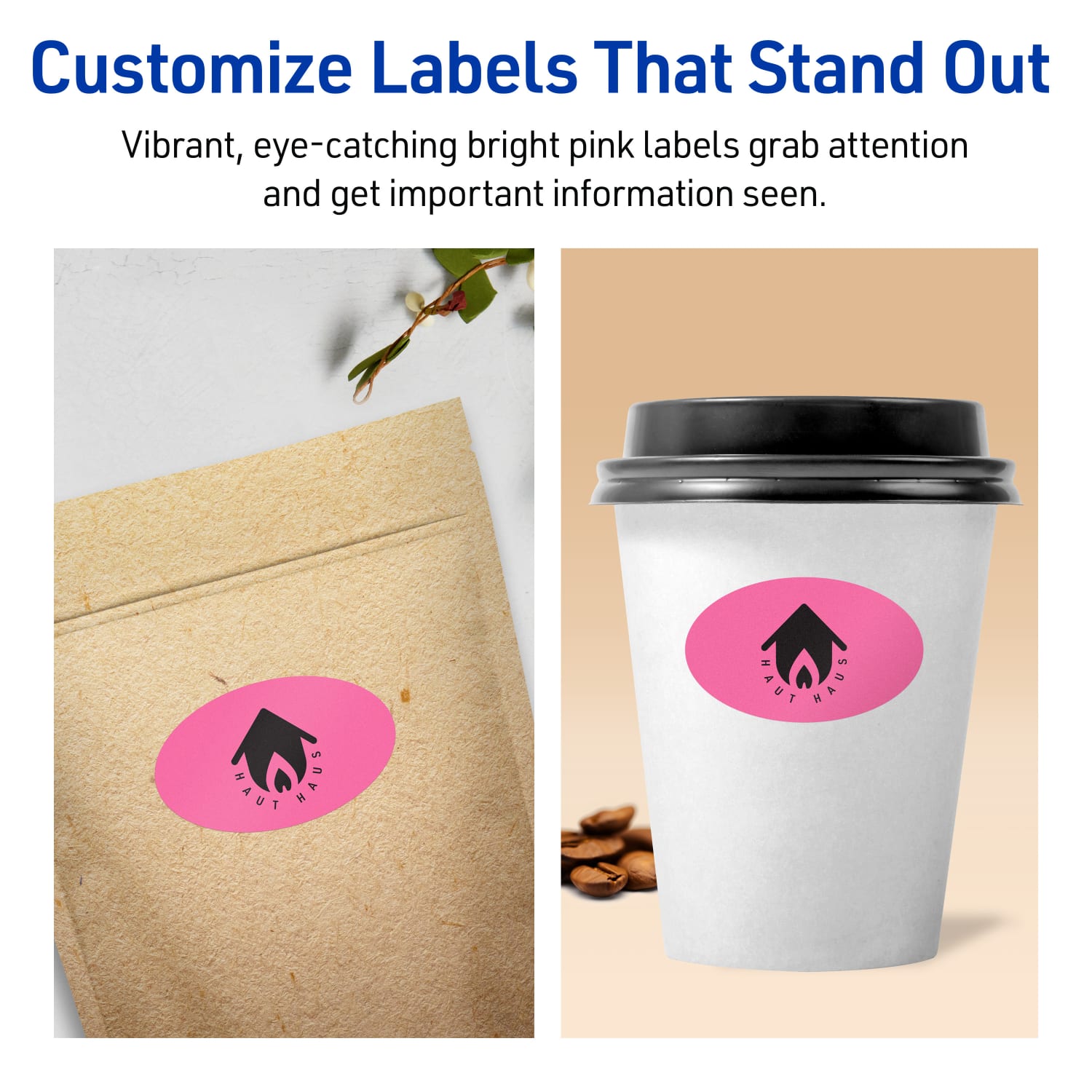 Avery Print-To-The-Edge Labels With Sure Feed Technology And Easy Peel Label Feature, 94053-BPP40, Oval, 1in x 2in, Matte Bright Pink, Pack of 960 - Image 4