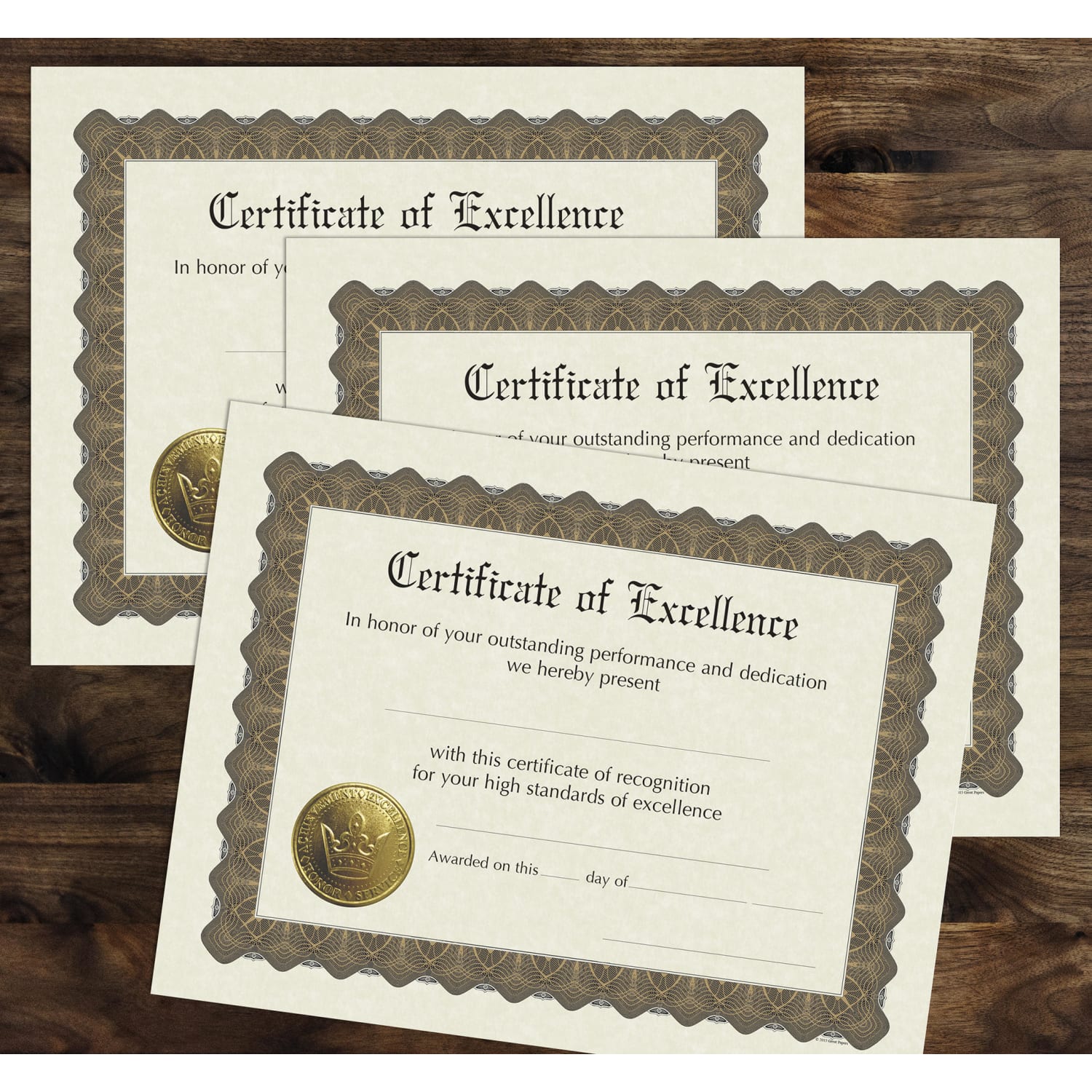 Great Papers! Participation Stock Certificates, 8-1/2in x 11in, Excellence, Pack Of 6 Certificates - Image 3