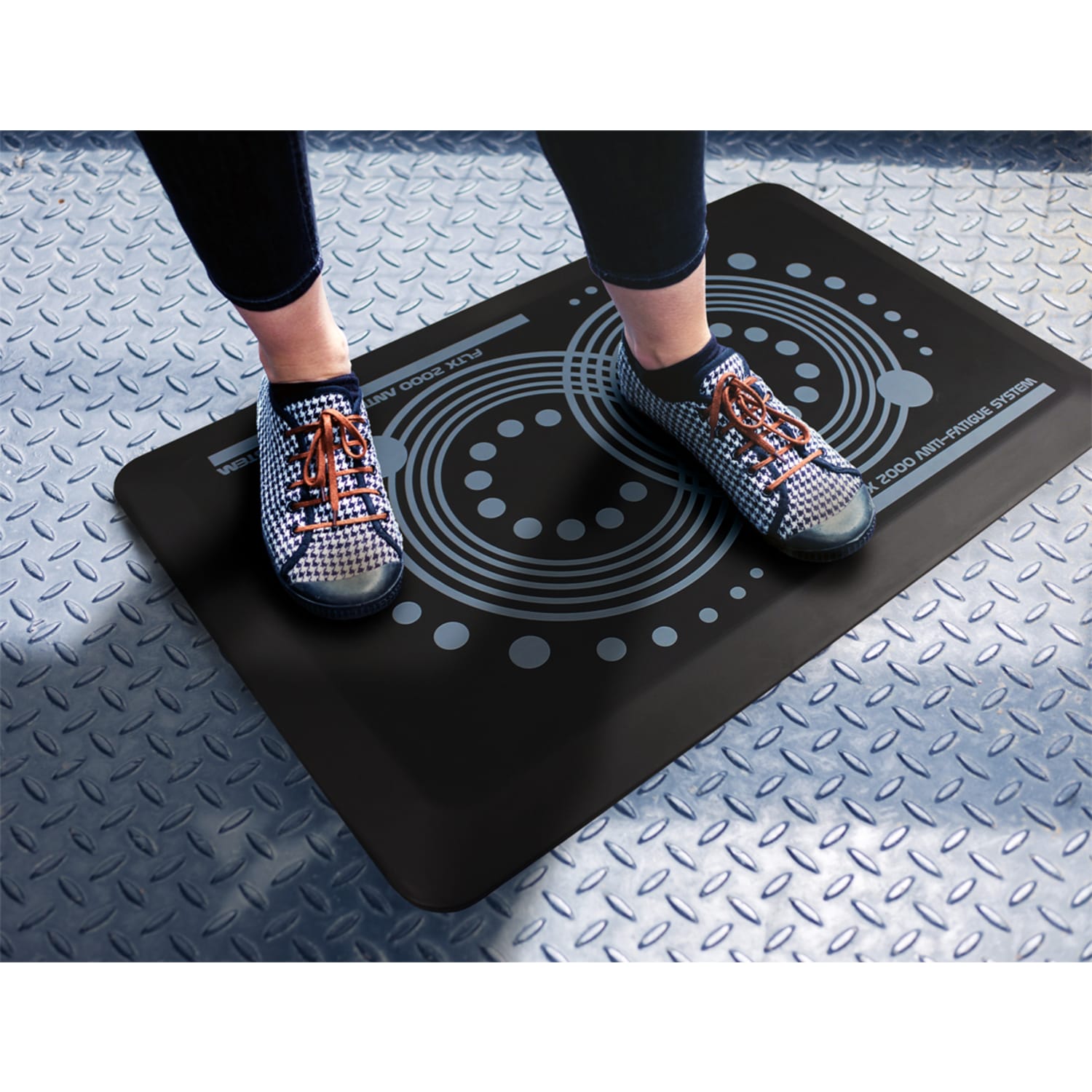 Floortex AFS-TEX 2000 Active Anti-Fatigue Mat, 16in x 24in, Midnight Black - Image 5
