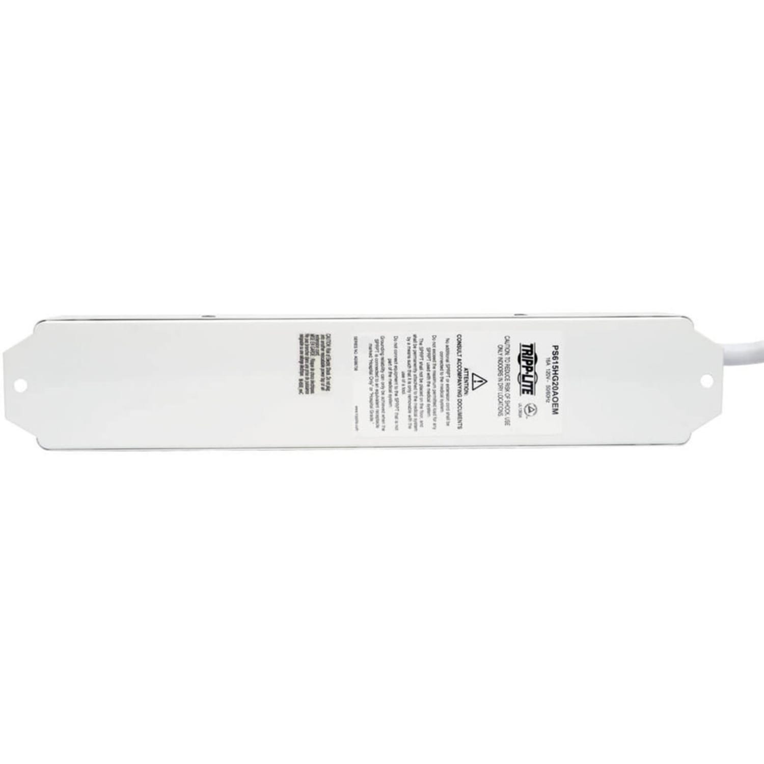 Tripp Lite Safe-IT UL 1363A Medical-Grade Power Strip for Patient-Care Vicinity 6x 20A Hospital-Grade Outlets Safety Covers 7 ft. Cord - Image 6