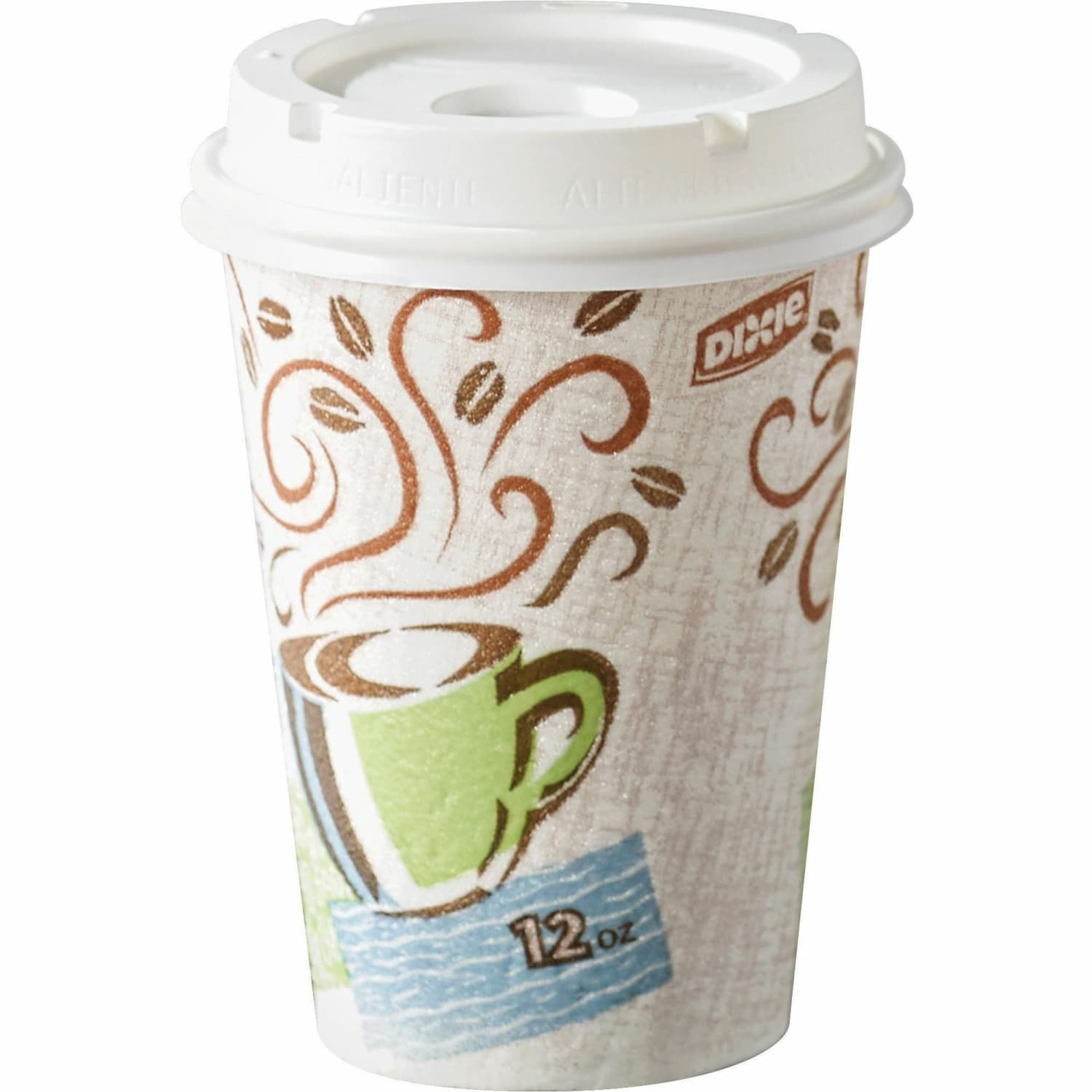 Dixie PerfecTouch Insulated Hot Paper Cups, 12 Oz, White, 50 Cups Per Pack, Set Of 6 Packs - Image 4