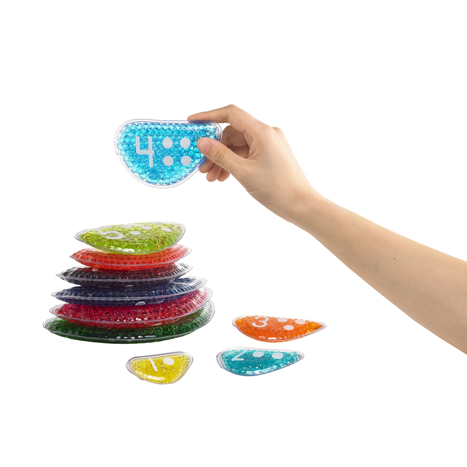 Edx Education Sensory Rainbow Pebbles, Assorted Colors, Set Of 10 Pebbles - Image 3