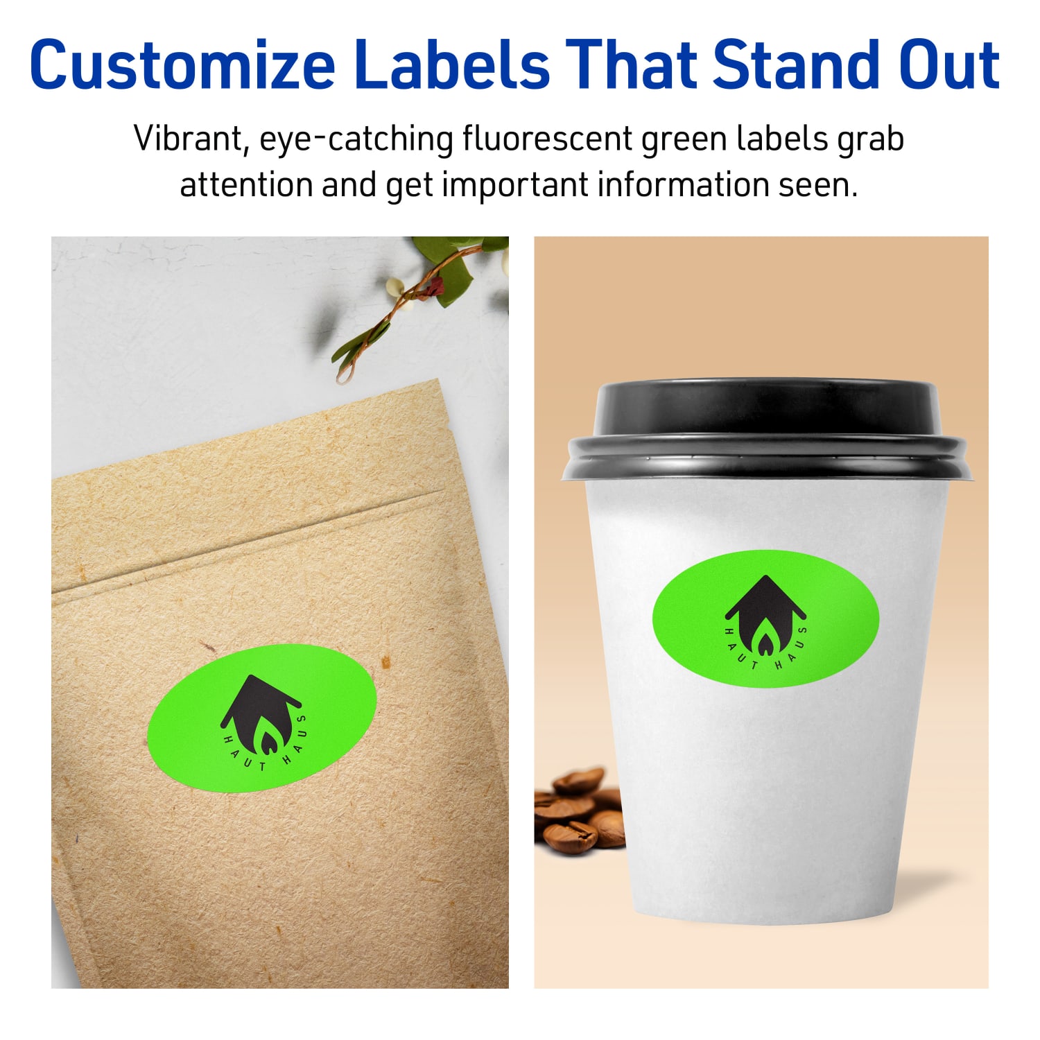 Avery Print-To-The-Edge Labels With Sure Feed Technology And Easy Peel, 94054-NGP20, Oval, 1-1/8in x 2-1/4in, Matte Neon Green, Pack of 420 - Image 4