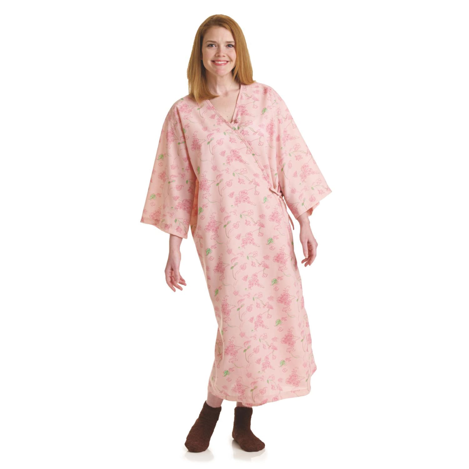 Medline PerforMAX Maternity Gowns, 49in, Happy Flowers, Pack Of 12