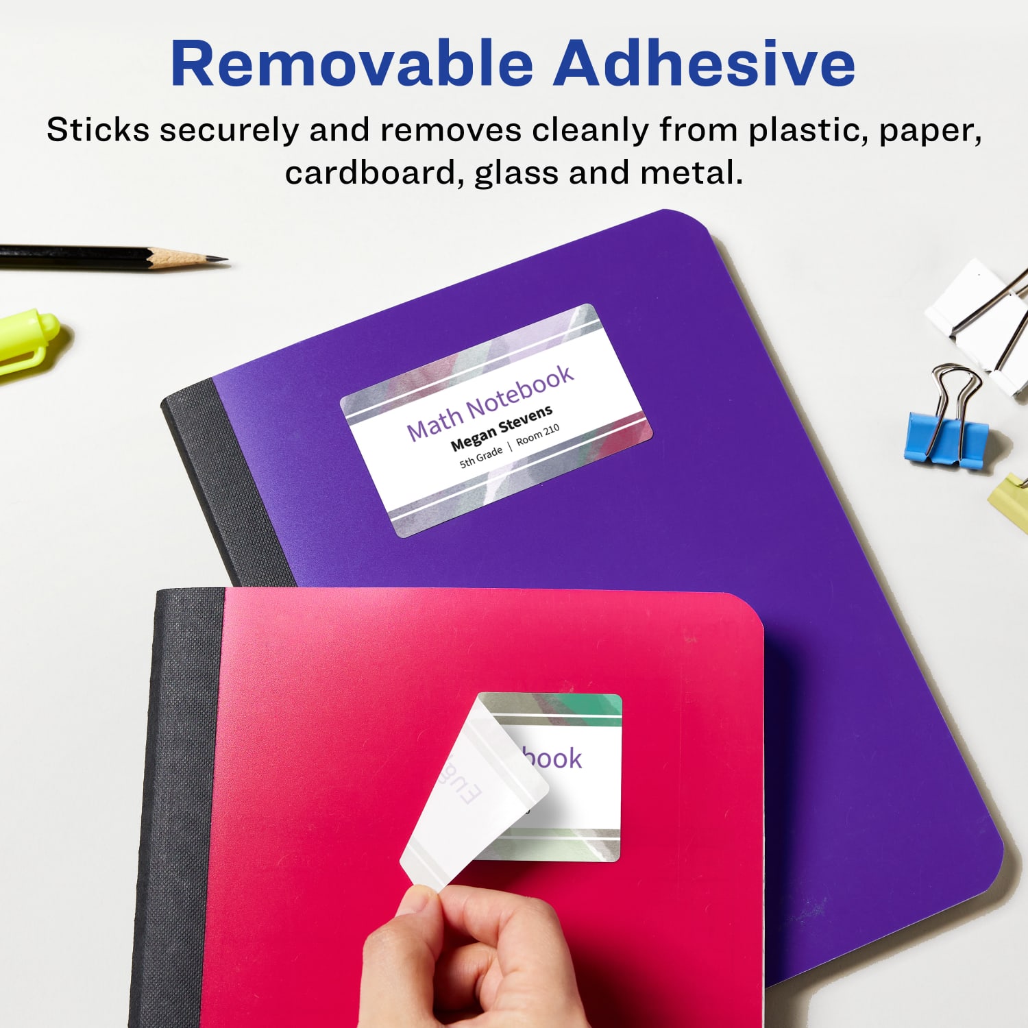 Avery Removable Labels With Sure Feed, 94212-RMP15, Rectangle, 2-1/3in x 3-3/8in, White, Pack Of 90 Labels - Image 3
