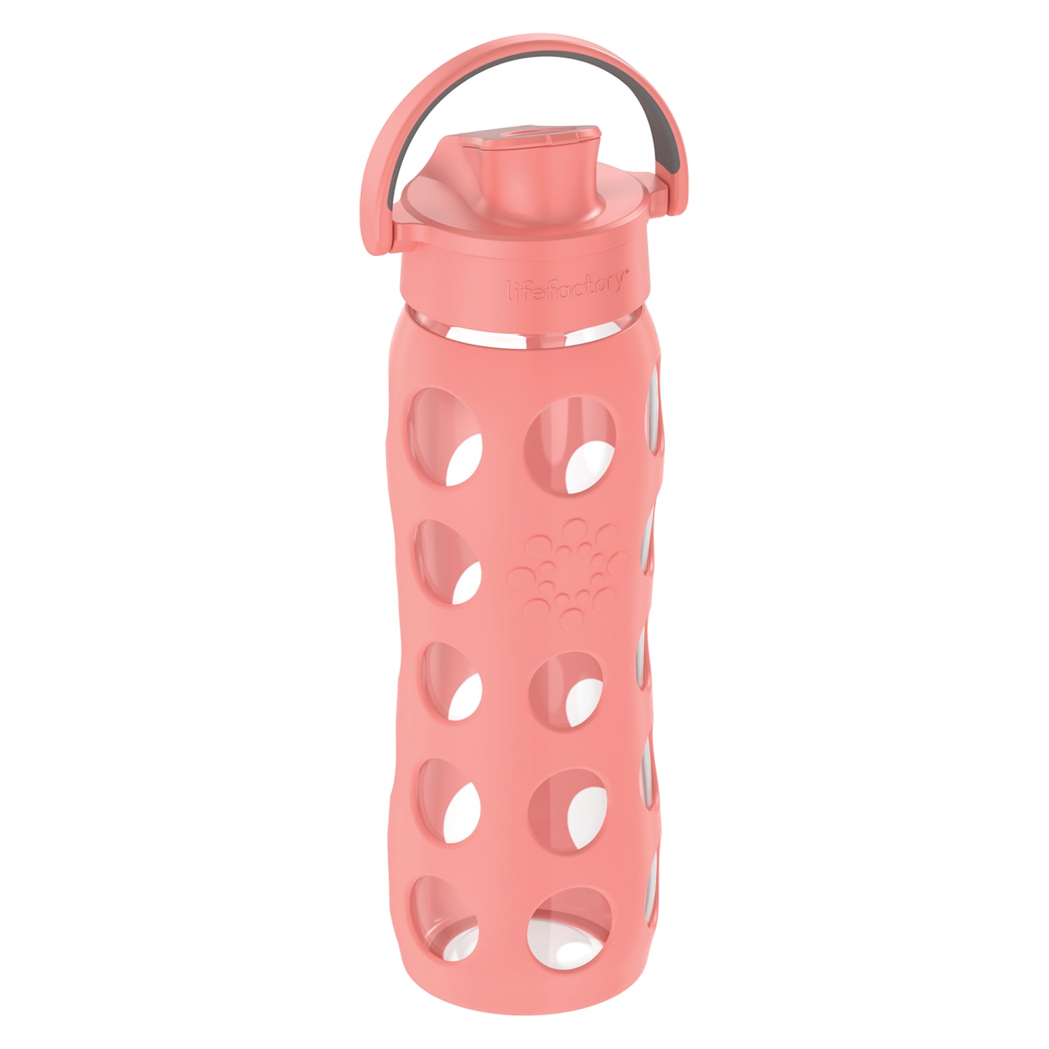 LifeFactory Glass Water Bottle With Active Flip Cap And Protective Silicone Sleeve, 22 Oz, Cantaloupe - Image 3
