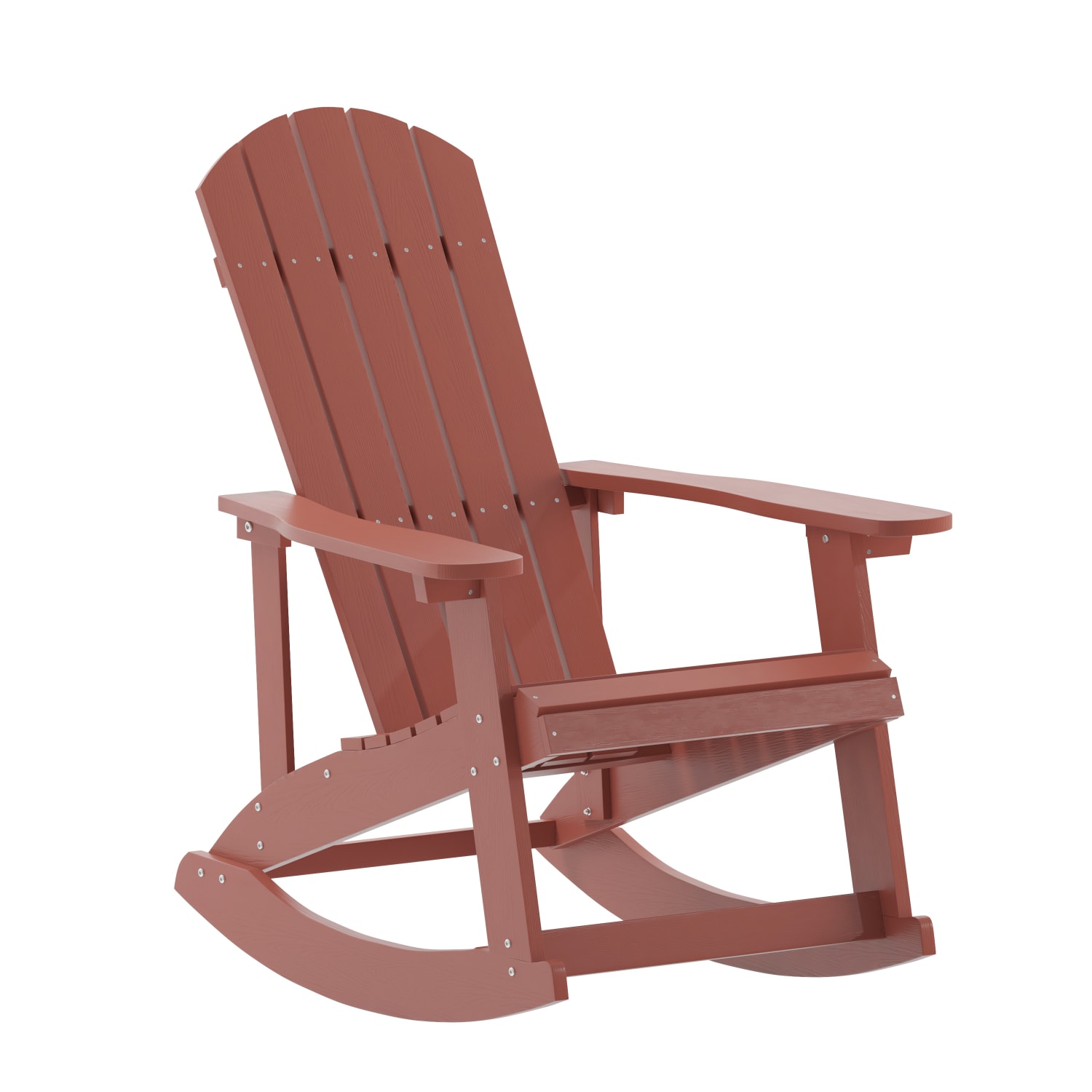 Flash Furniture Savannah All-Weather Adirondack Rocking Chair, Red - Image 3