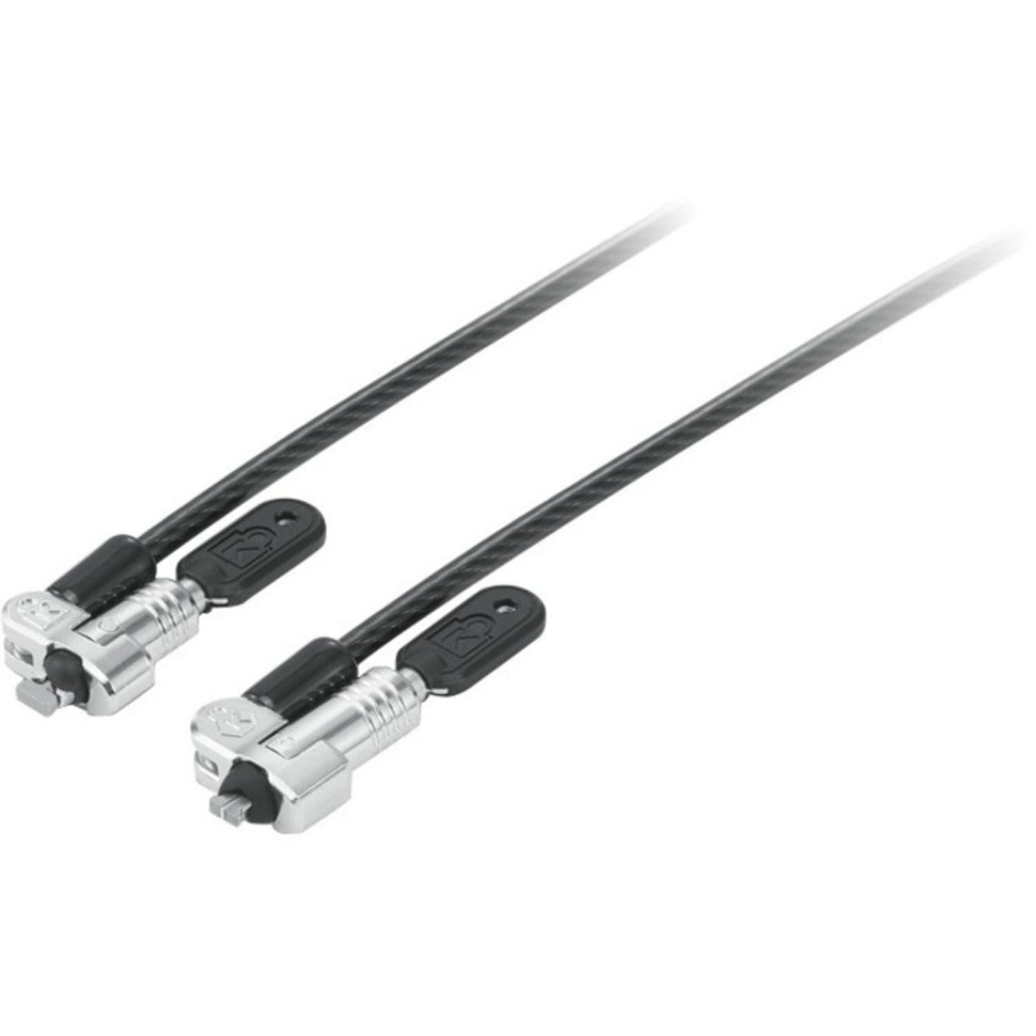 Lenovo NanoSaver Twin Head Nano/MS 2.0 MasterKey Cable Lock - 6.56 ft Cable - Master Keyed Lock - Black - Carbon Steel, Plastic - For Notebook, Tablet, Desktop Computer, Monitor - Image 3