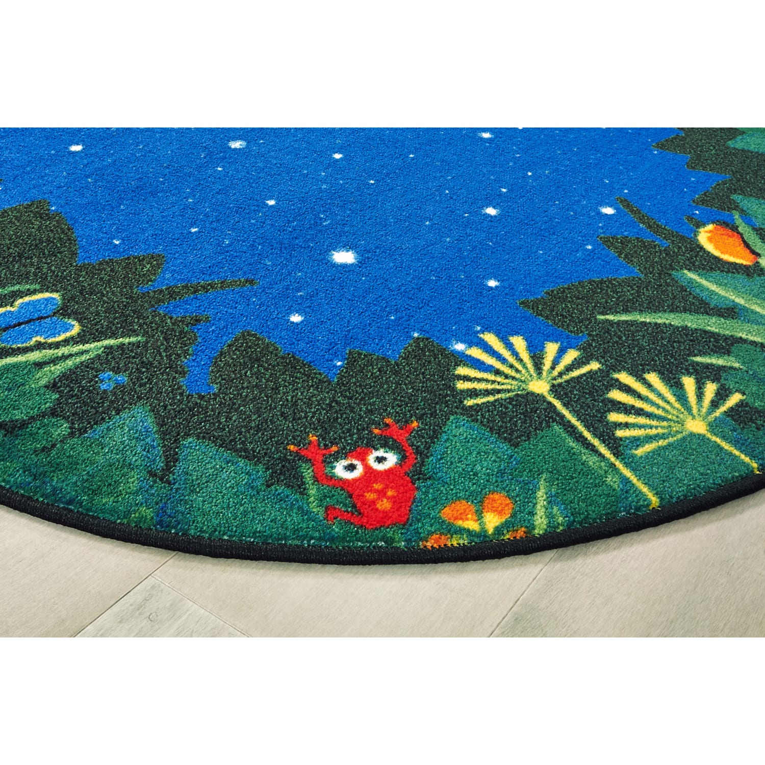 Carpets For Kids Premium Collection Peaceful Tropical Night Decorative Rug, 3ft10in x 5ft5in, Blue - Image 3