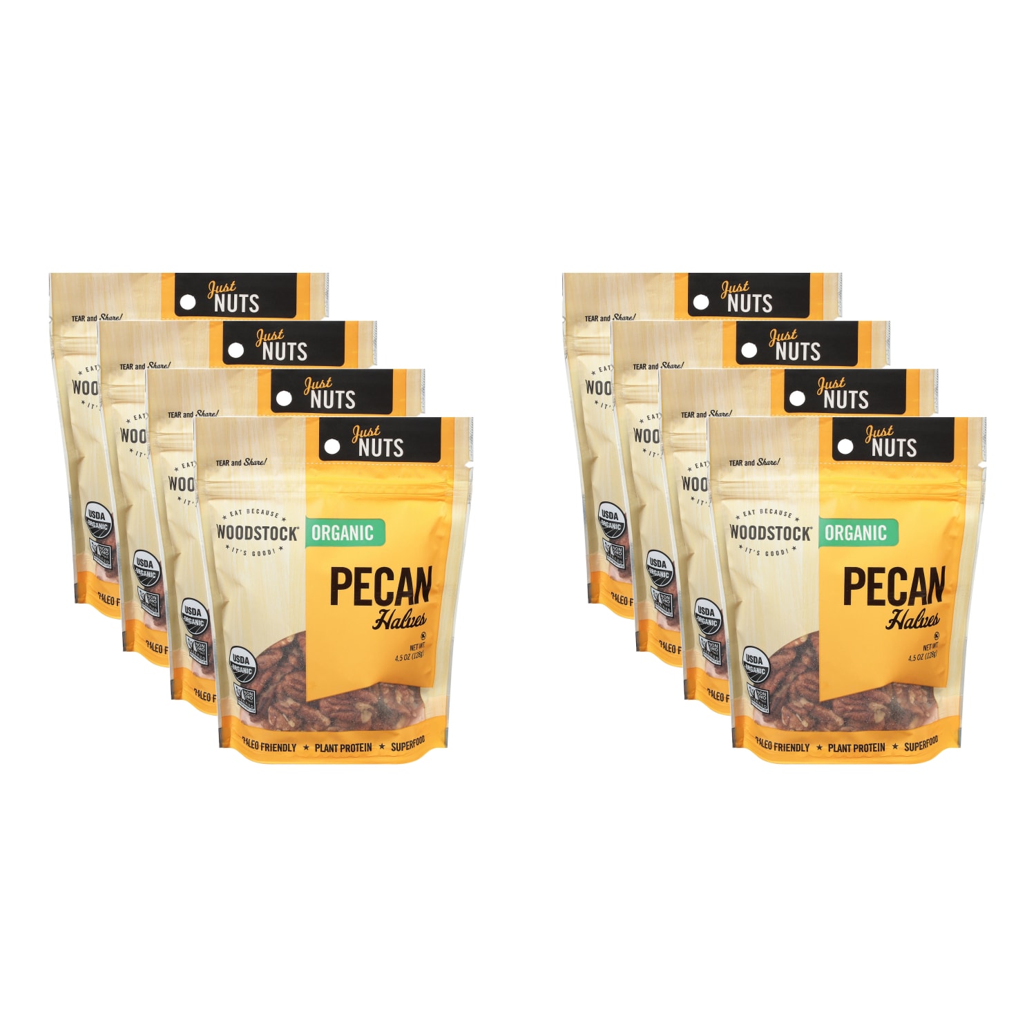 Woodstock Foods Organic Pecan Halves, 4.5 Oz, Total Qty 8 - Image 5