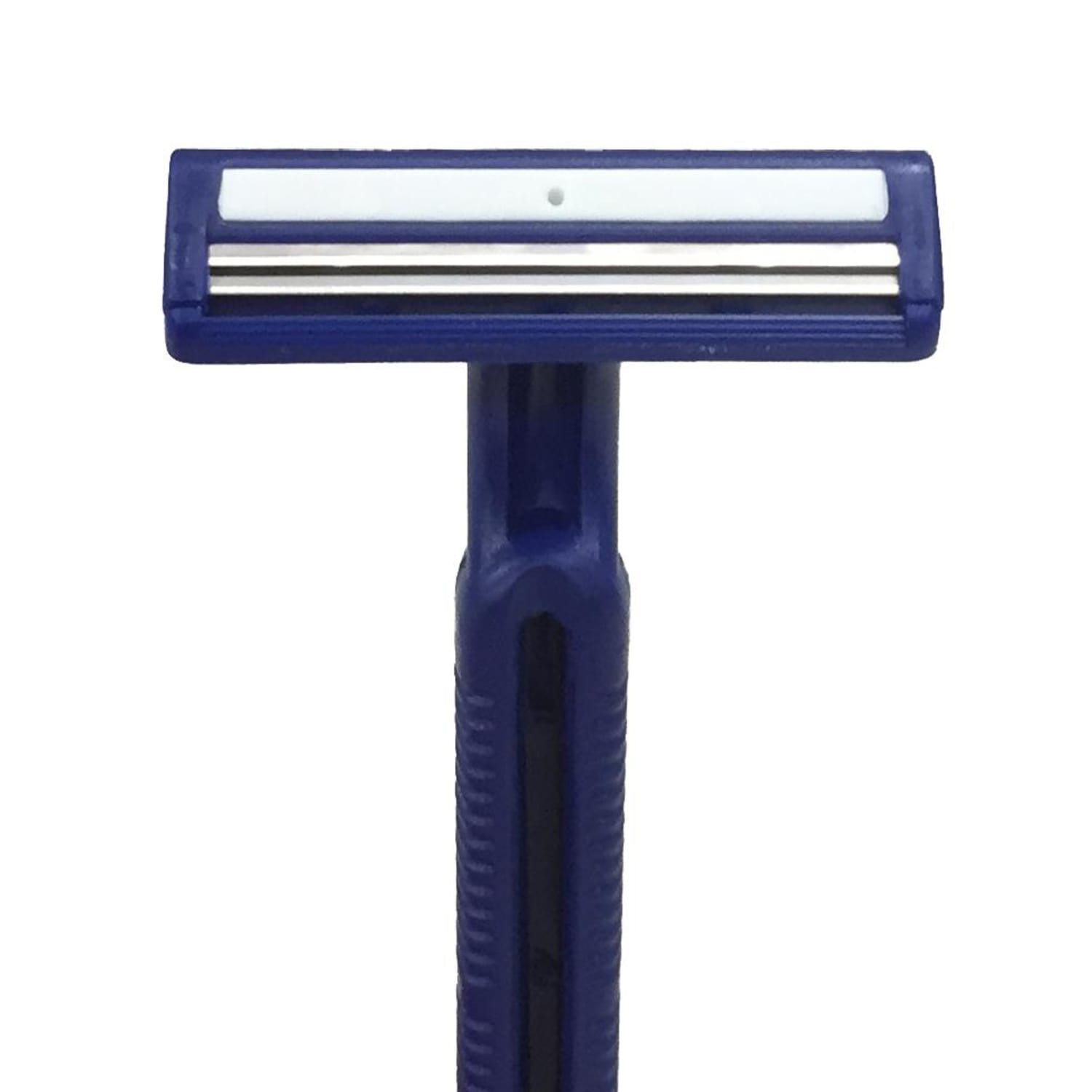 Medline Twin-Blade Facial Razors With Lubrication Strip, Pack Of 500