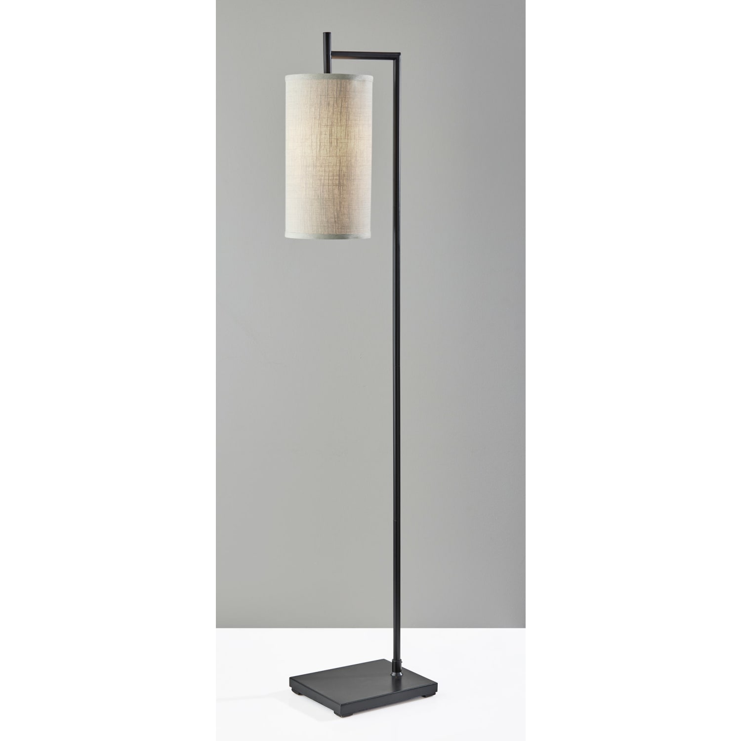Adesso Simplee Zion Floor Lamp, 65inH, Beige Textured Fabric Shade/Black Base - Image 3