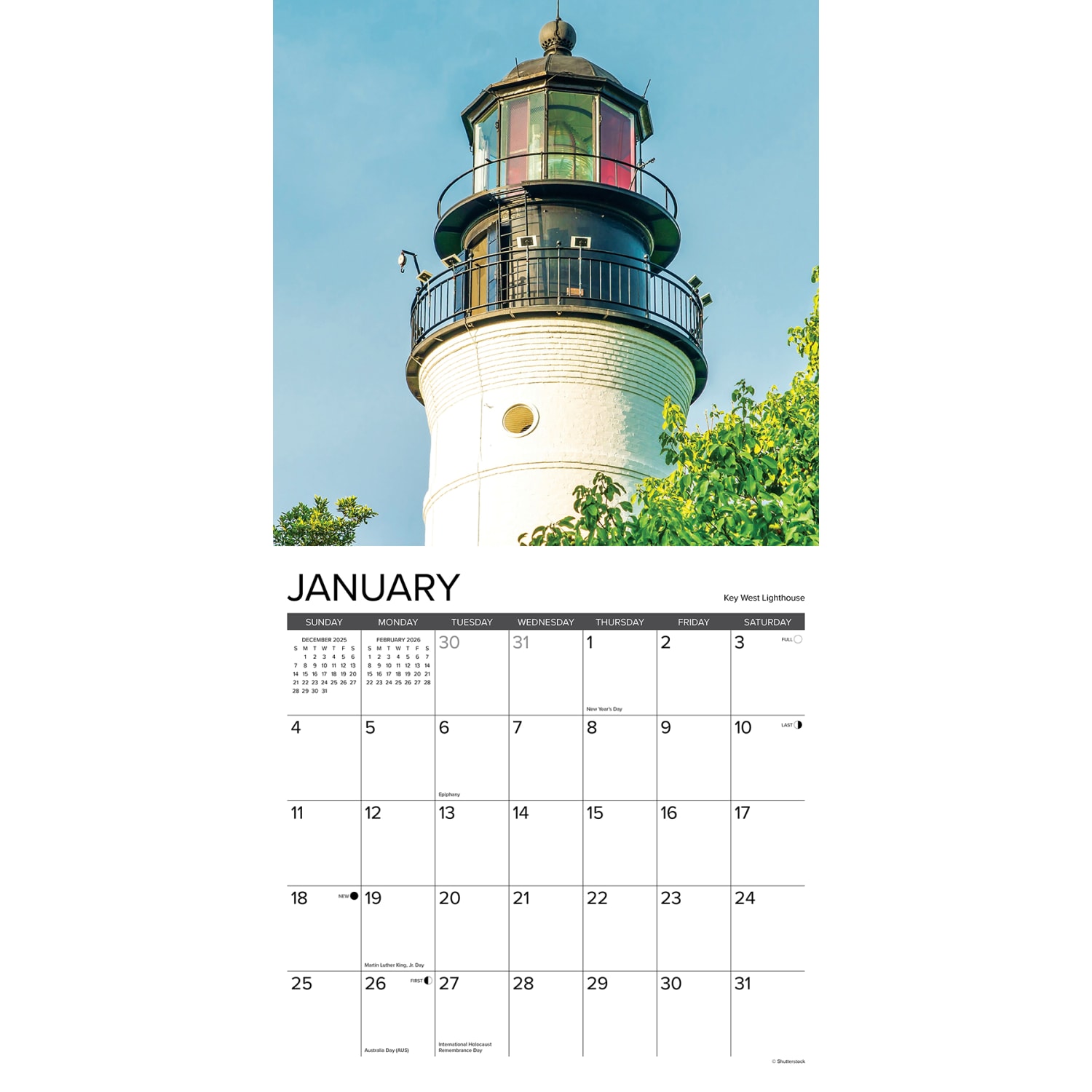 2026 Willow Creek Press Scenic Monthly Wall Calendar, 12in x 12in, Key West, January To December, 55465 - Image 3