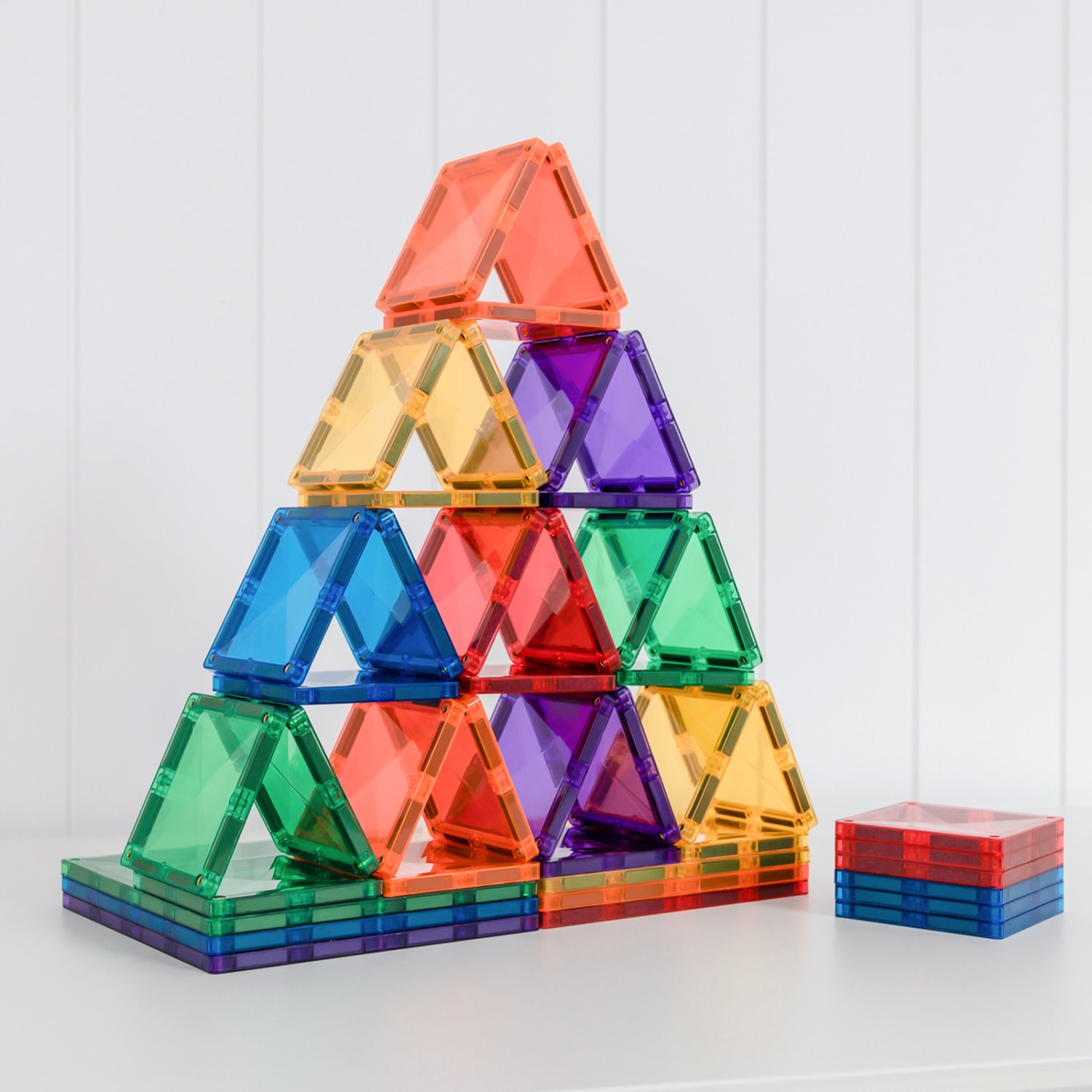 Connetix Magnetic Tiles Rainbow Square Pack, 42 Pieces - Image 5