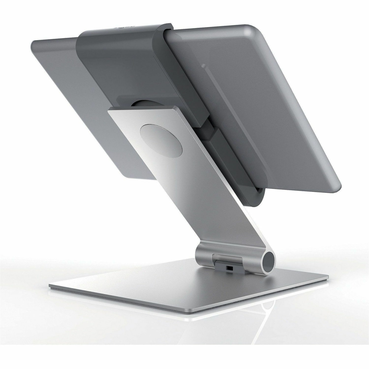 DURABLE TABLET HOLDER Desk Stand - Fits most 7in-13in Tablets, 360 Degrees Rotation with Anti-Theft Device, Silver/Charcoal - Image 3