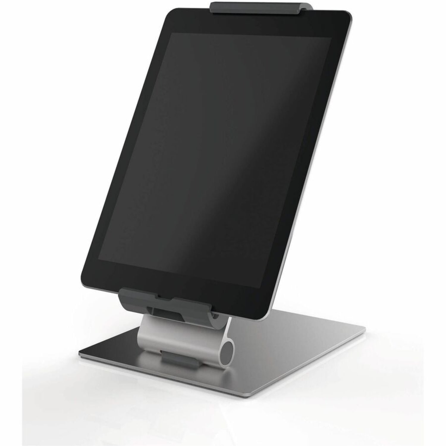 DURABLE TABLET HOLDER Desk Stand - Fits most 7in-13in Tablets, 360 Degrees Rotation with Anti-Theft Device, Silver/Charcoal - Image 6