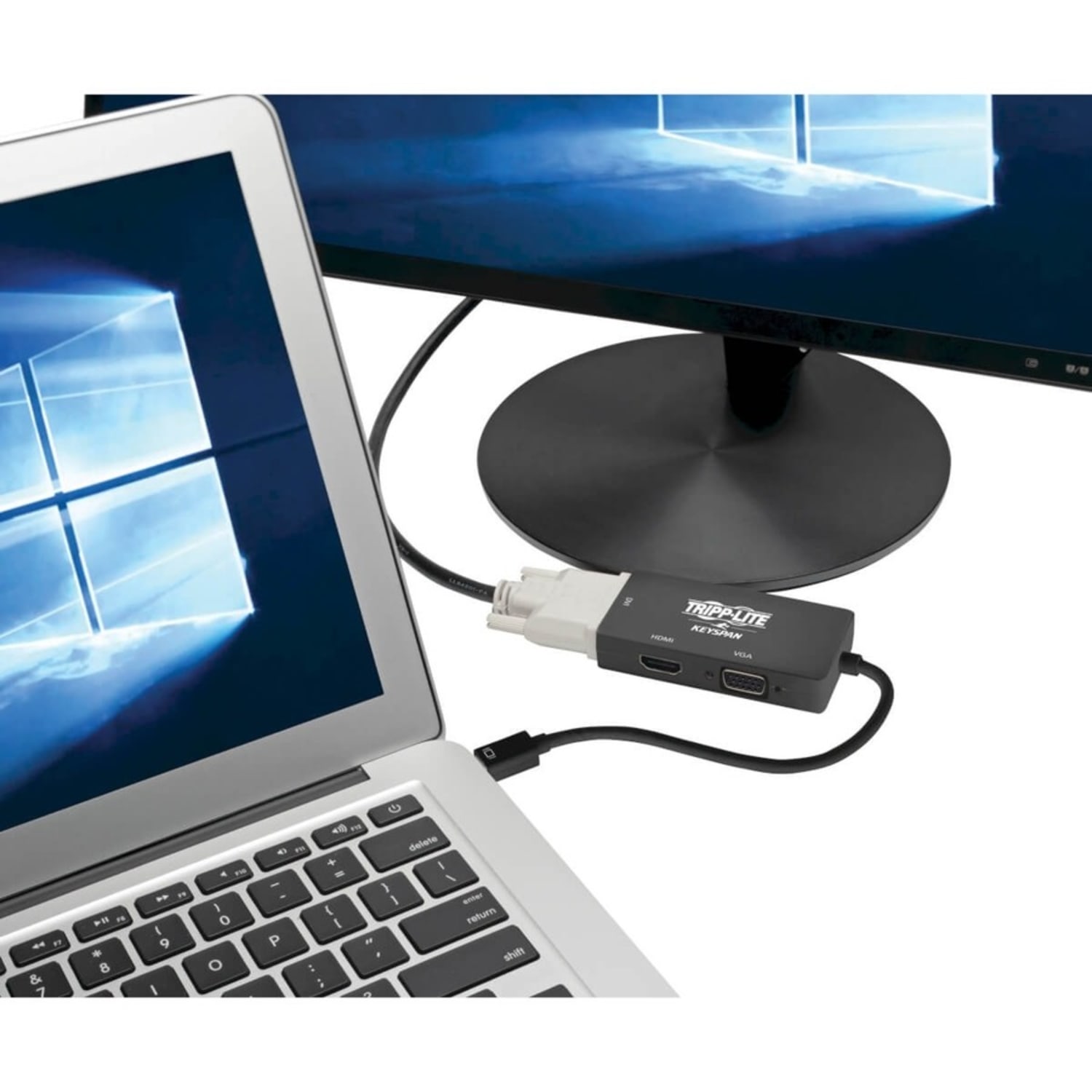 Eaton Tripp Lite Series Keyspan Mini DisplayPort 1.2 to VGA/DVI/HDMI All-in-One Converter Adapter, 4K x 2K HDMI @ 60 Hz, Black - P13706NHDVK6B - Image 3