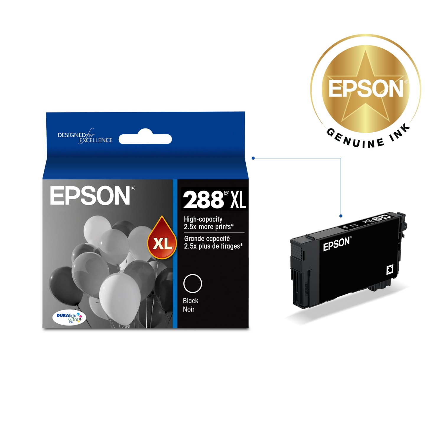 Epson 288XL DuraBrite Black High-Yield Ink Cartridge, T288XL120-S - Image 3