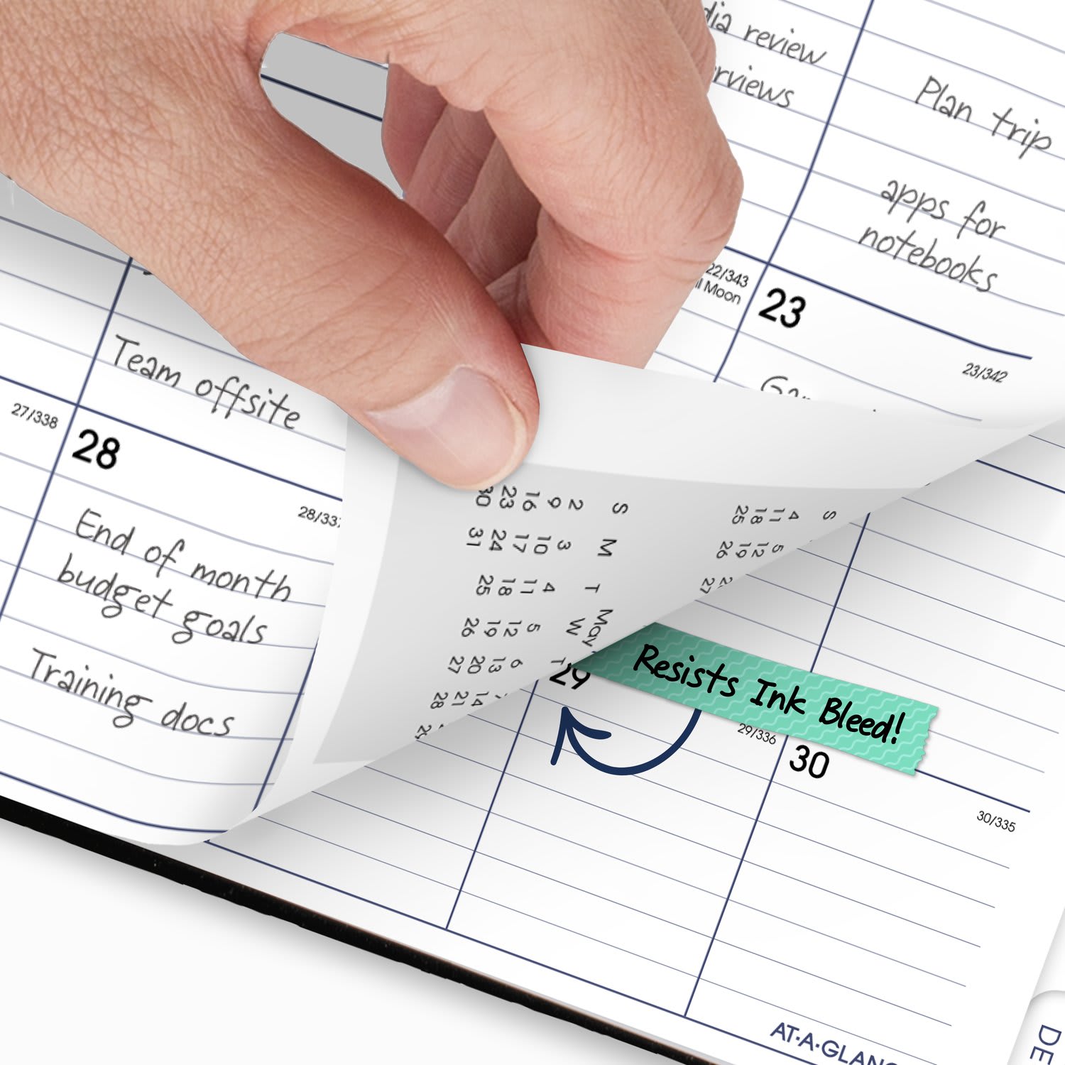 AT-A-GLANCE DayMinder 2027 Monthly Planner, Hardcover, Black, Large, 8in x 11 3/4in - Image 4