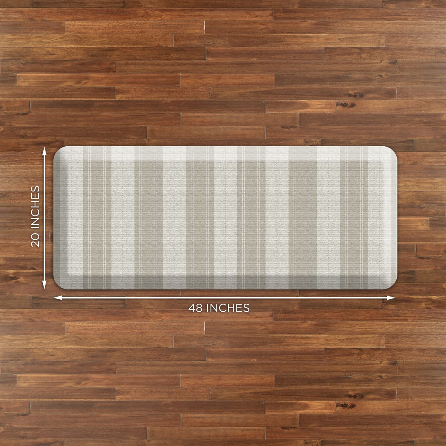 GelPro Designer Comfort Polyurethane Anti-Fatigue Mat For Hard Floors, 20in x 48in, Taylor Khaki - Image 3