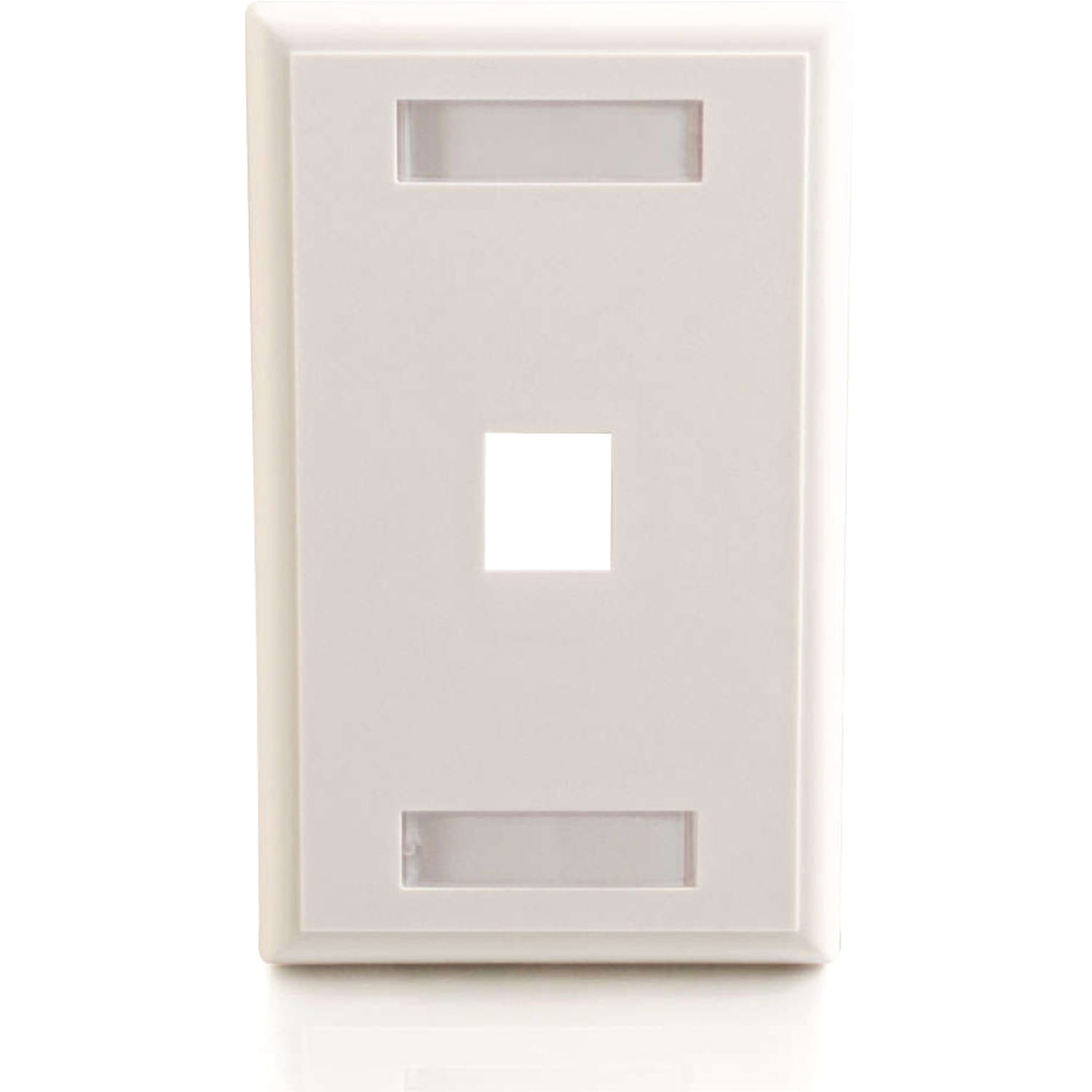 C2G 1-Port Single Gang Multimedia Keystone Wall Plate - White - 1 x Socket(s) - White - Image 3