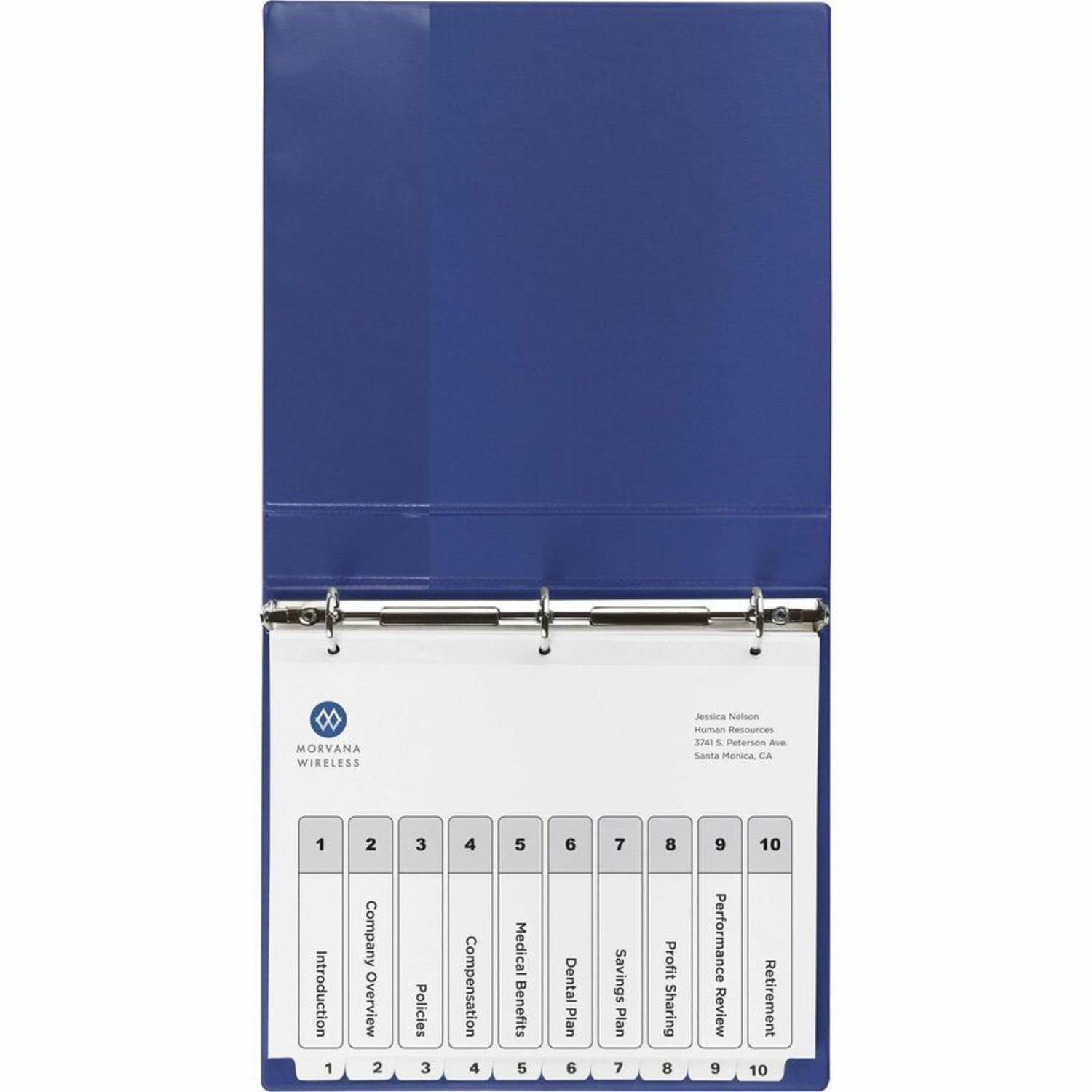 Avery Ready Index Table Of Contents Binder Dividers, 8-1/2in x 11in, White, 10 Tabs Per Pack, Set Of 6 Packs - Image 3