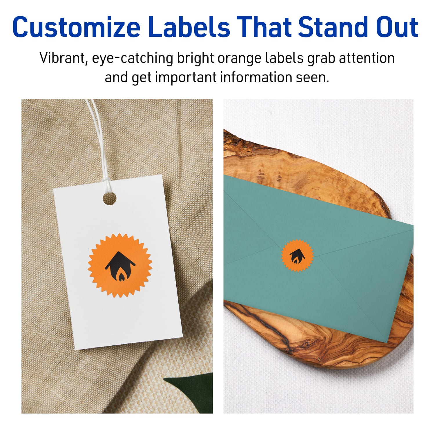 Avery Print-To-The-Edge Labels With Sure Feed Technology, 94606-BOP40, Starburst, 1in, Matte Bright Orange, Pack of 1920 - Image 4