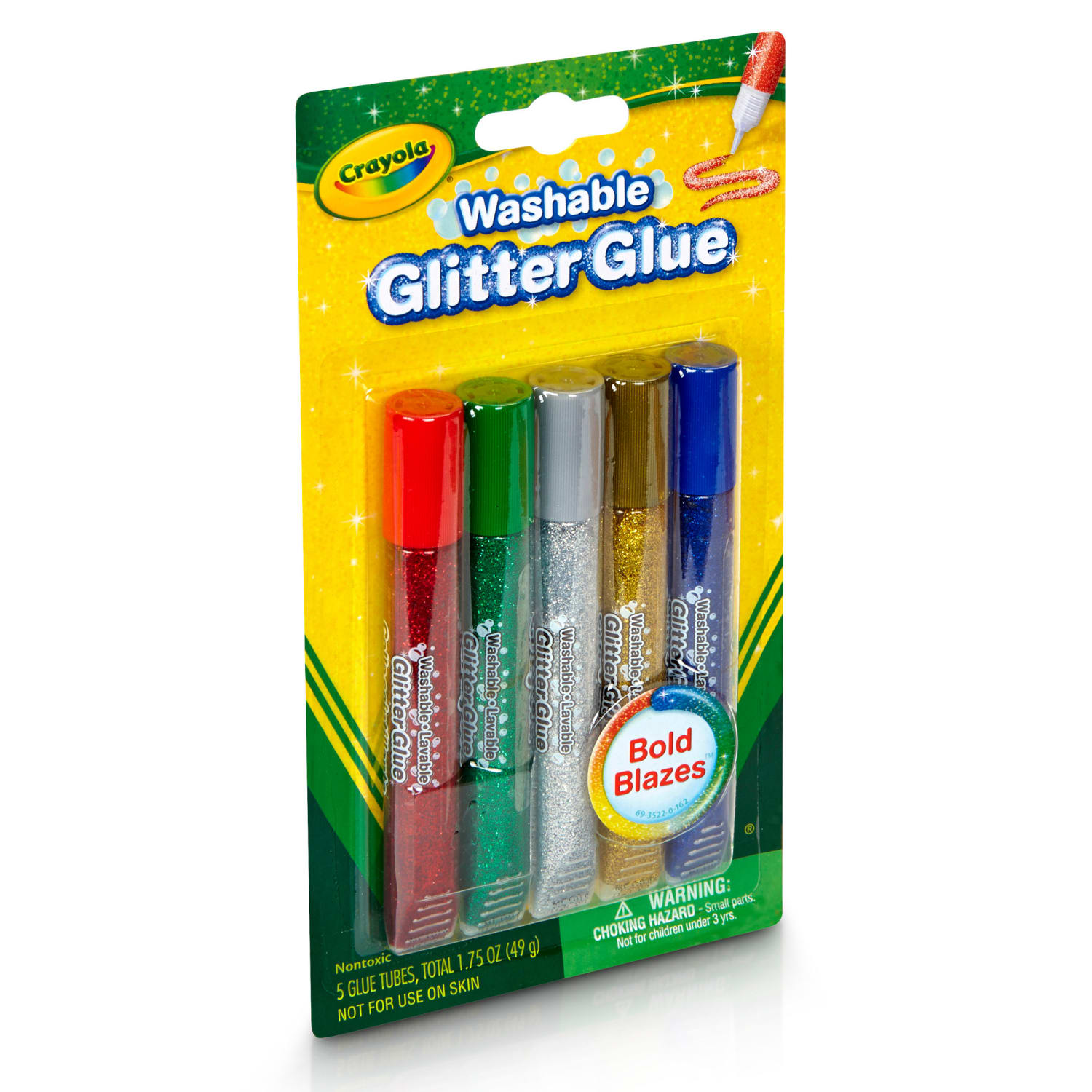 Crayola Washable Glitter Glue, Bold, 5 Per Pack, Set Of 6 Packs - Image 3