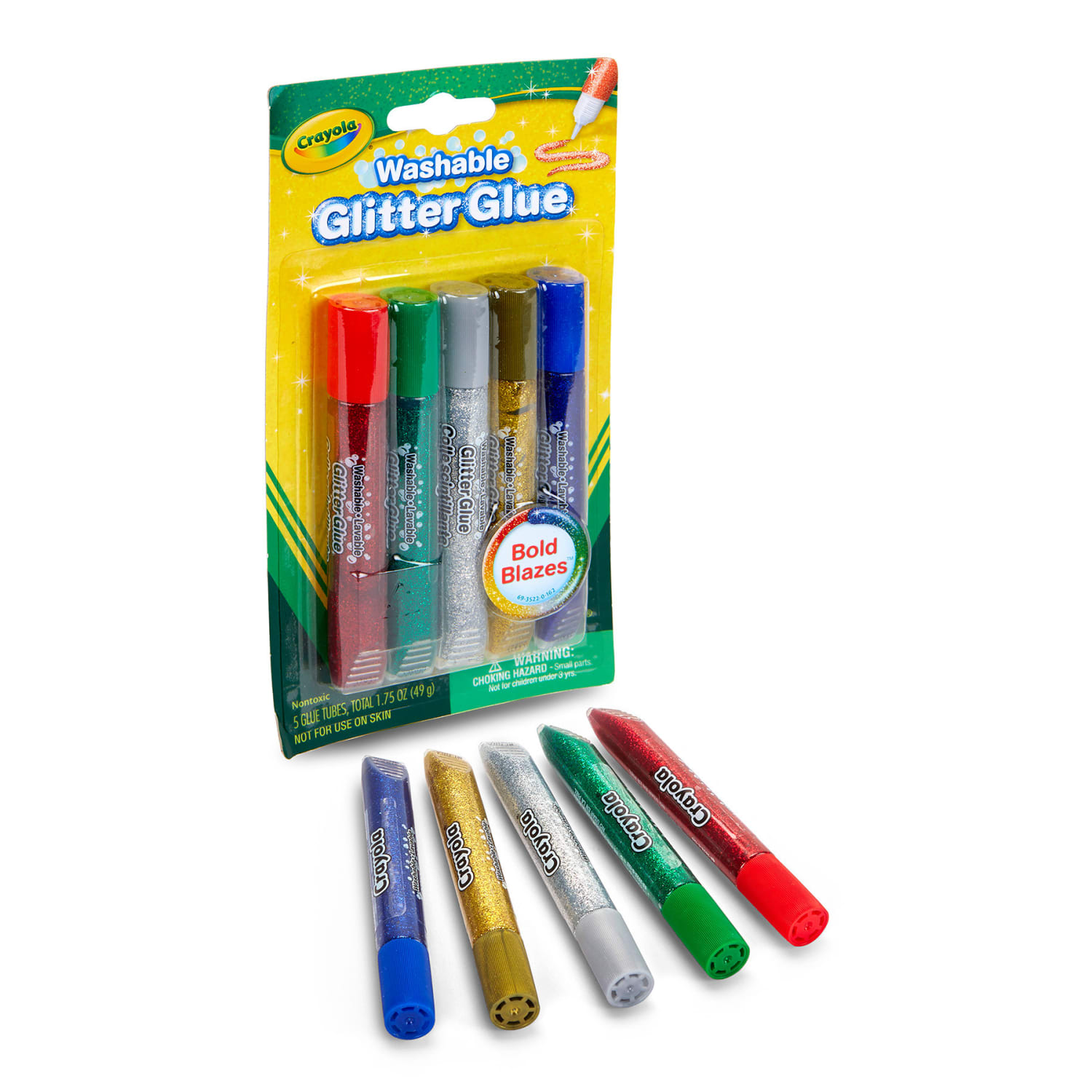 Crayola Washable Glitter Glue, Bold, 5 Per Pack, Set Of 6 Packs - Image 4
