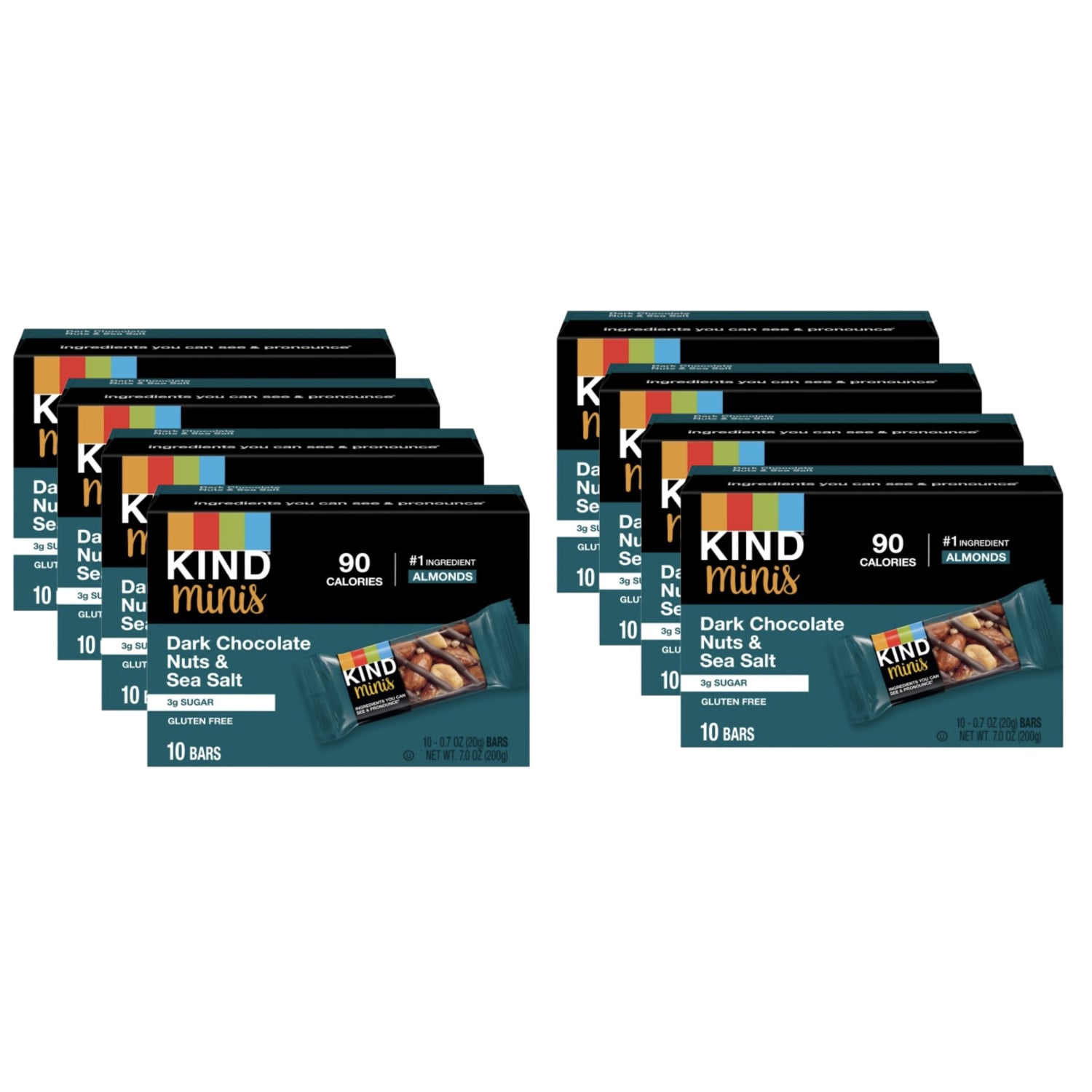 KIND Mini Bars, Dark Chocolate Nuts and Sea Salt, 0.7 Oz, Total Qty 80 - Image 4