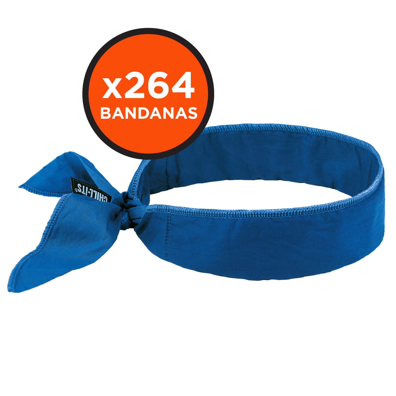 Ergodyne Chill-Its 6702 Evaporative Cooling Bandanas, Blue, Case Of 264 Bandanas - Image 3
