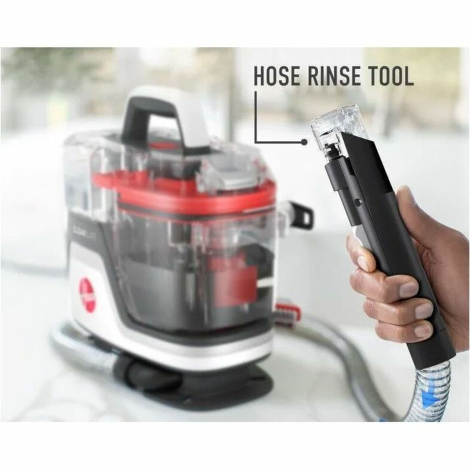 Hoover CleanSlate FH14000V Upright Vacuum Cleaner - Upholstery Tool, Hose - 7in Cleaning Width - 4.5 ft Hose Length - White - Image 5