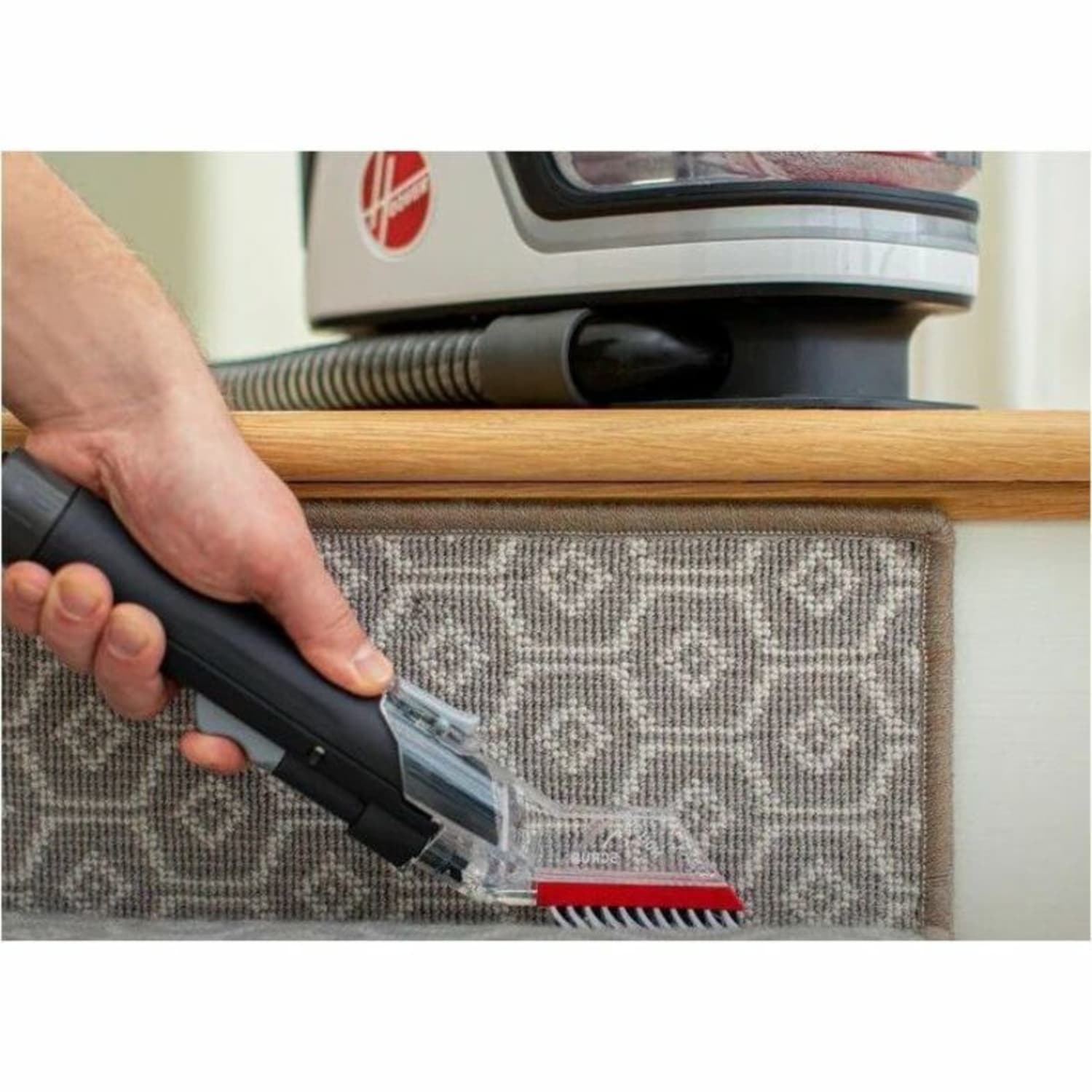 Hoover CleanSlate FH14000V Upright Vacuum Cleaner - Upholstery Tool, Hose - 7in Cleaning Width - 4.5 ft Hose Length - White - Image 6