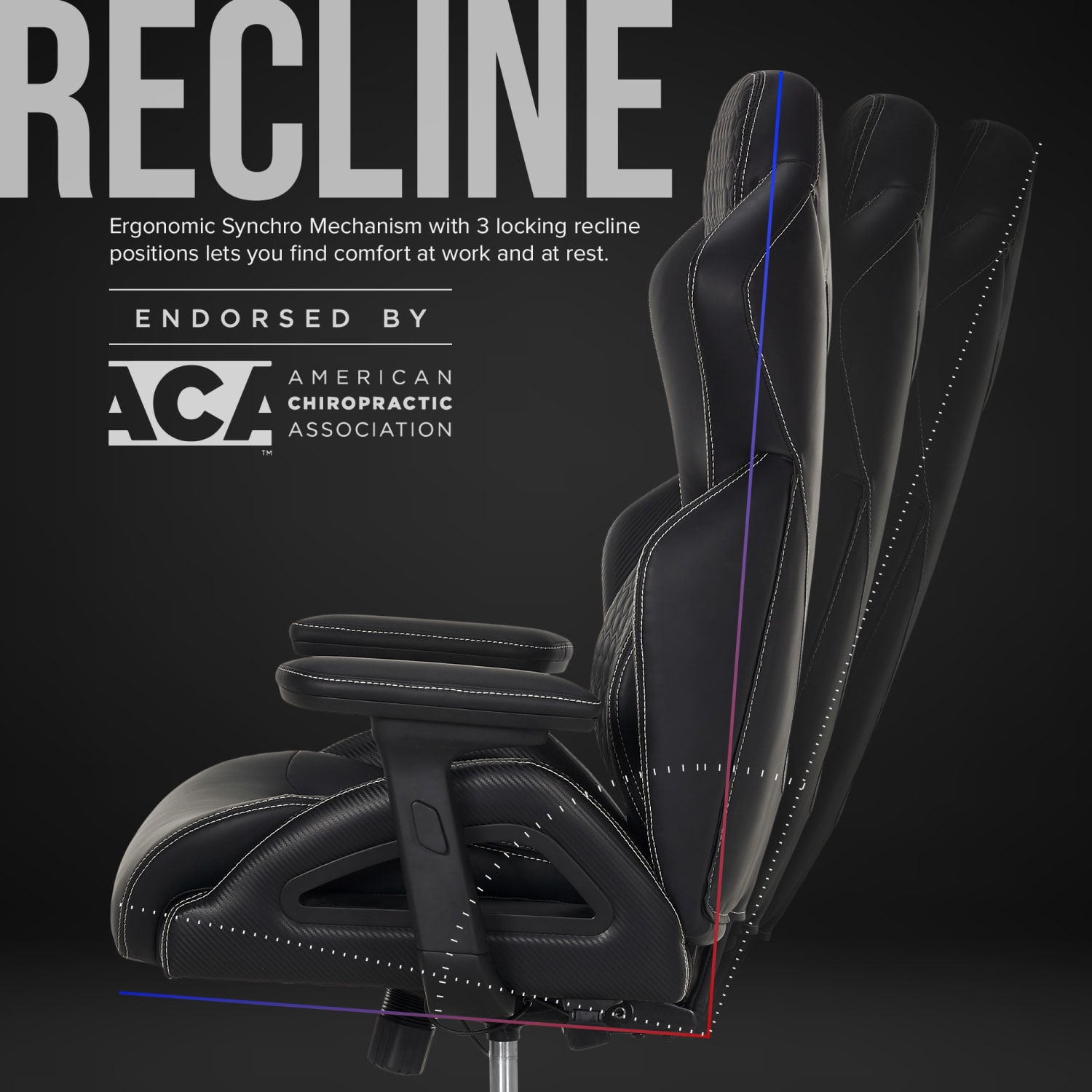 Shaquille O Neal Sciron Big  Tall Ergonomic High Back Vegan Leather Executive Gaming Office Chair Black BIFMA Compliant PopularChairscom