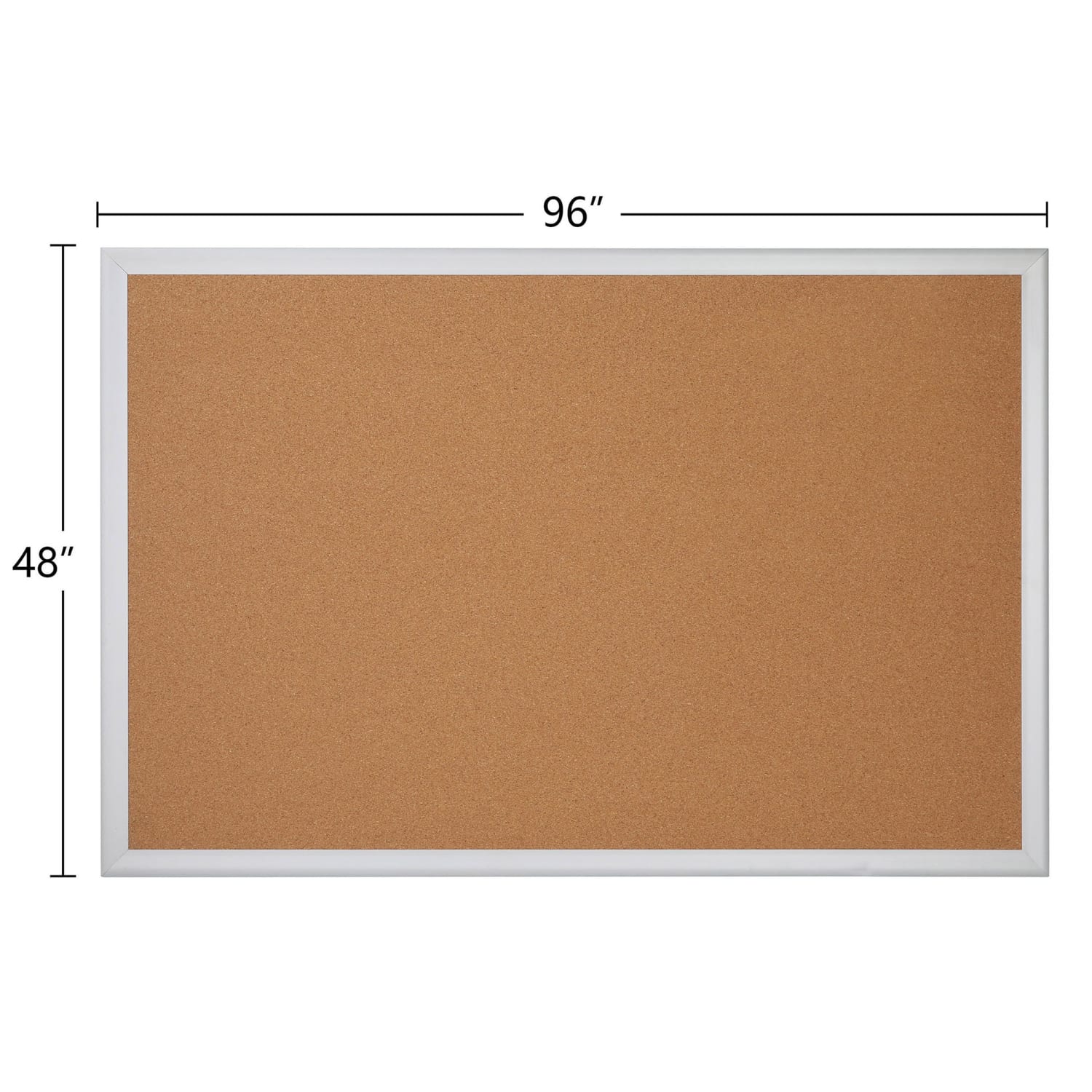 Office Depot Brand Cork Bulletin Board, 48in x 96in, Aluminum Frame With Silver Finish - Image 3
