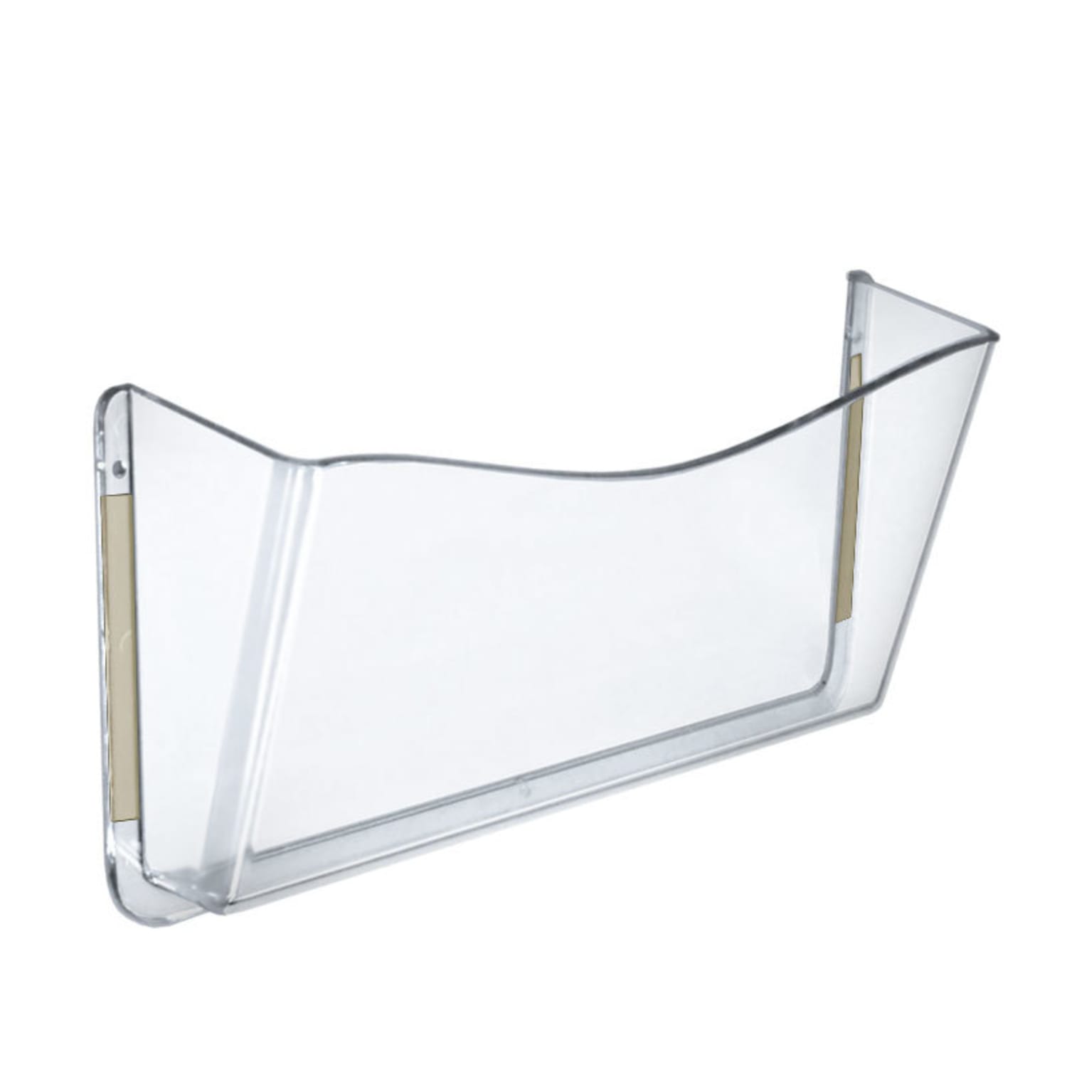 Azar Displays Single-Pocket Wall Files, Adhesive Tape Mount, 7inH x 14-3/4inW x 3inD, Clear, Pack Of 4 Files - Image 3