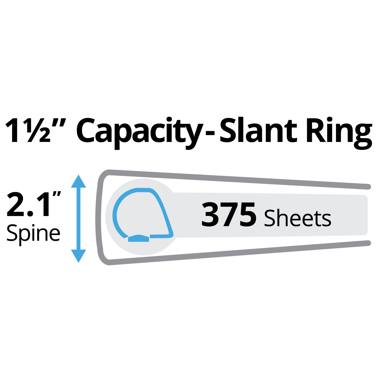 Avery Durable View Binders, Letter-Size, 1-1/2in Slant Rings, 41% Recycled, White, Pack Of 4 Binders - Image 3